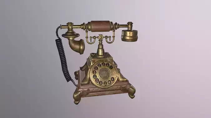 Antique Telephone - Game Ready