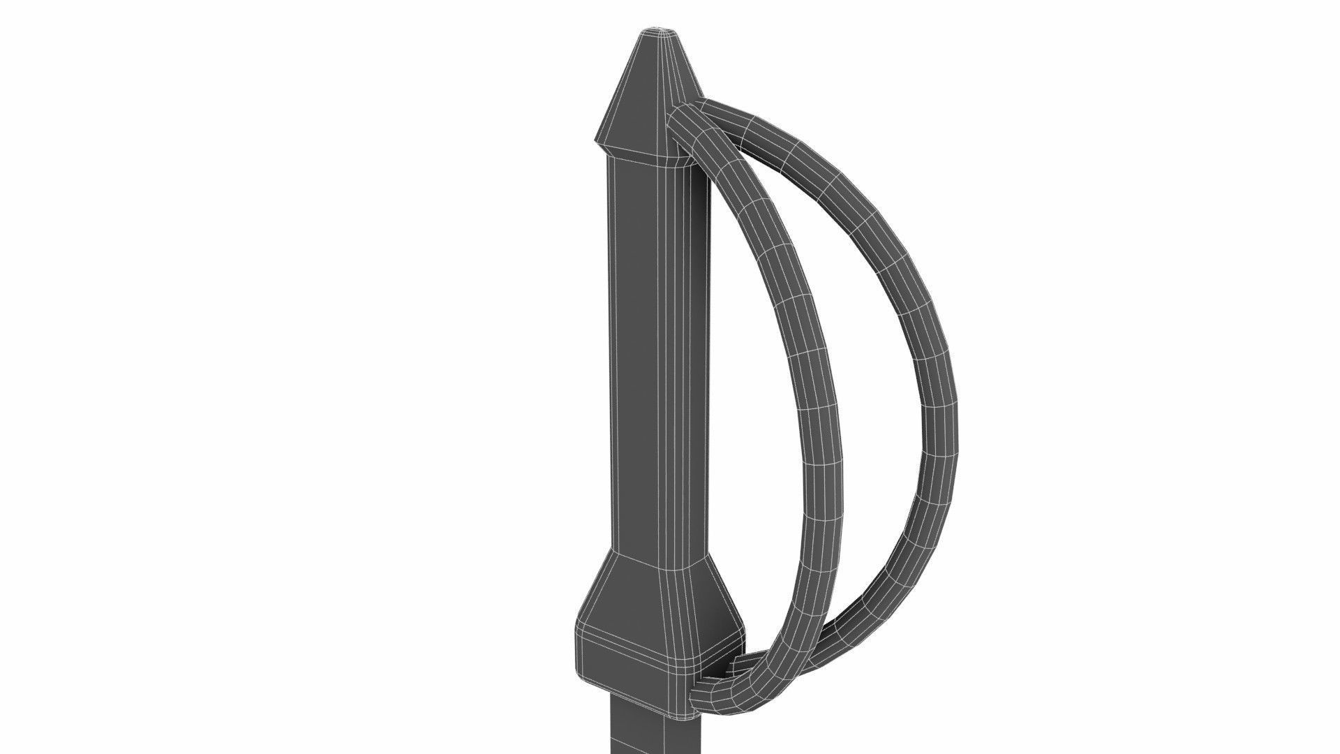 Saber 2 Low-poly 3D model_6