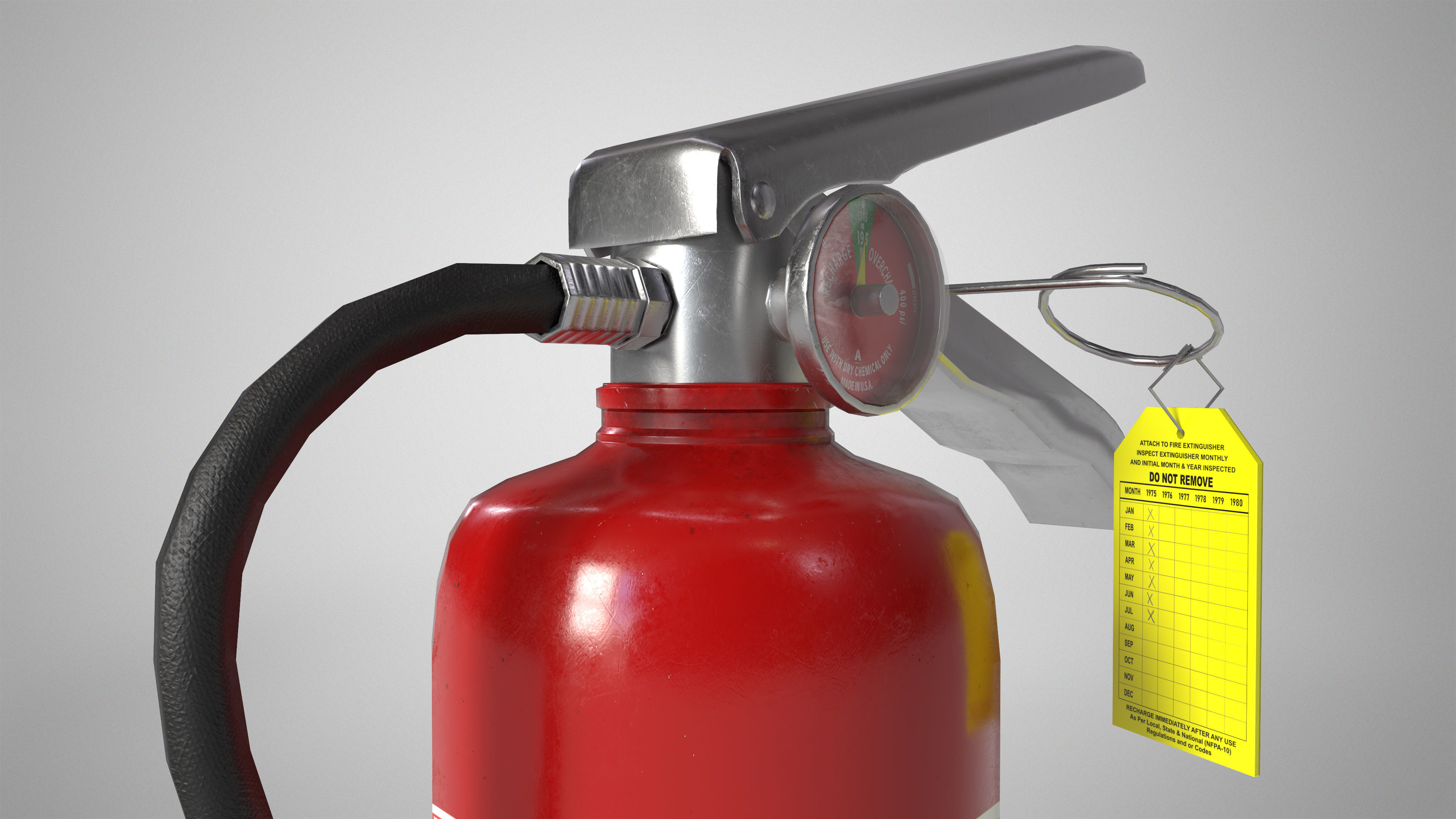 Fire Extinguisher Gameready Unreal Engine Low-poly 3D model_10