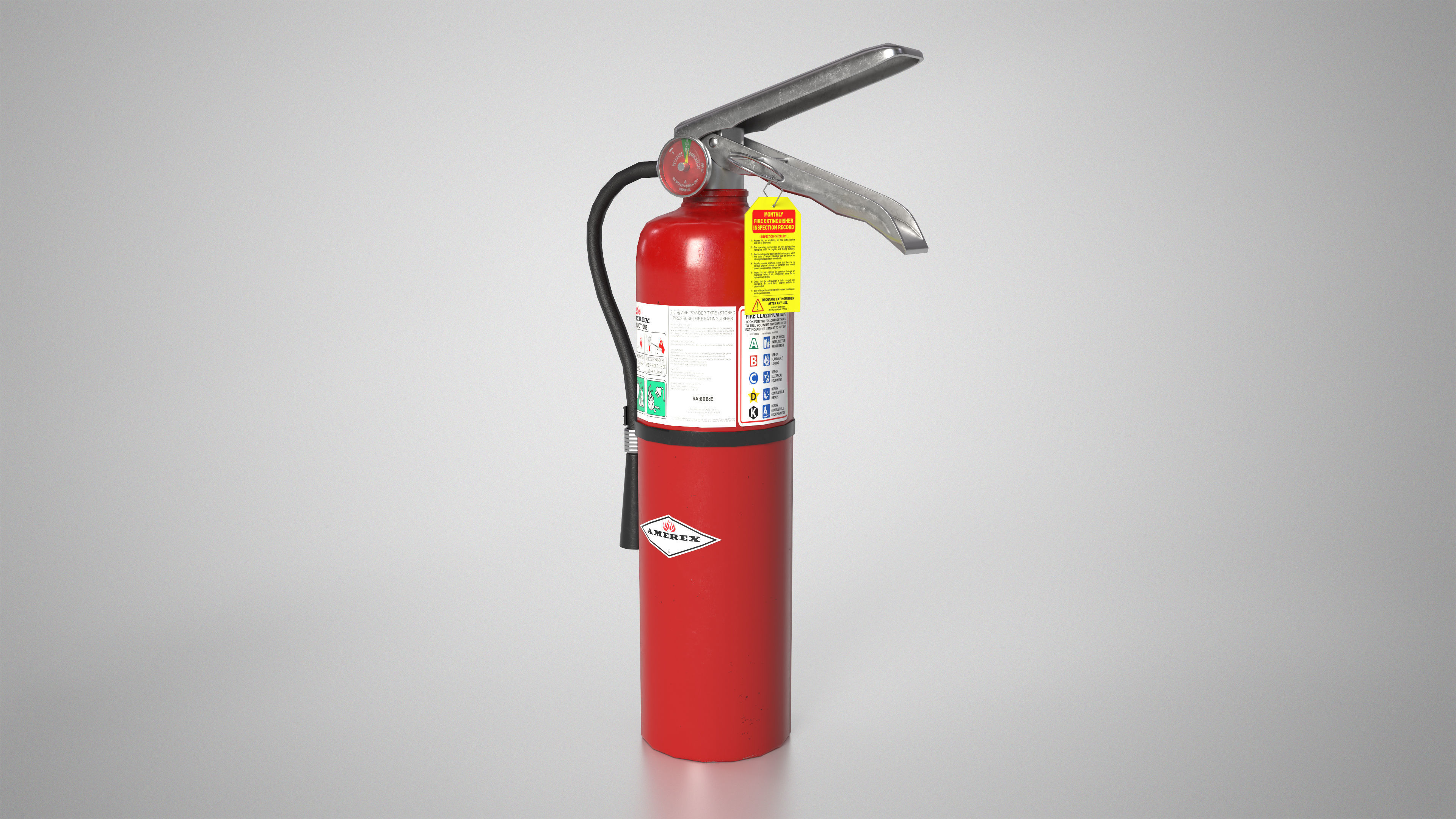 Fire Extinguisher Gameready Unreal Engine Low-poly 3D model_2