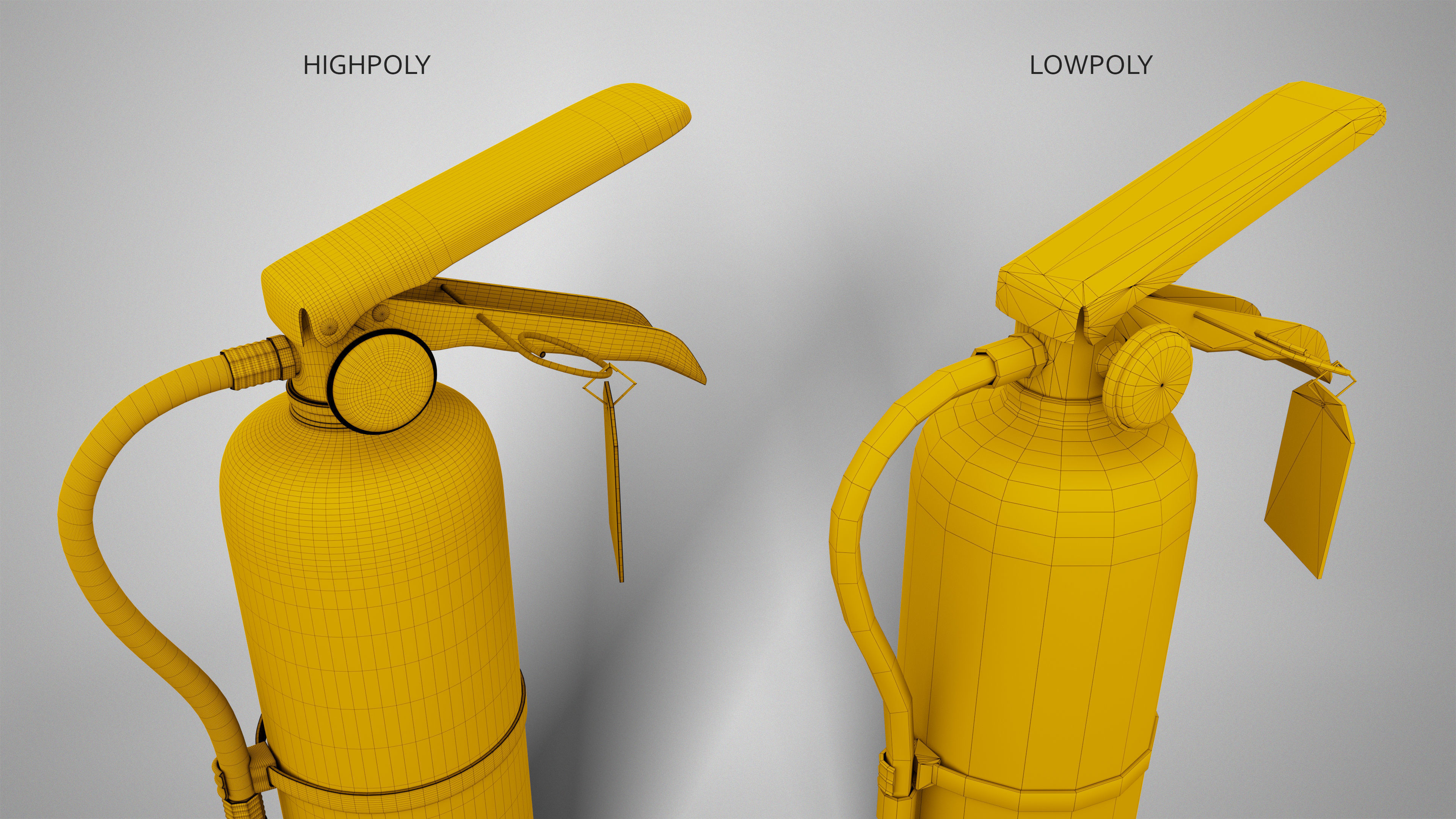 Fire Extinguisher Gameready Unreal Engine Low-poly 3D model_19