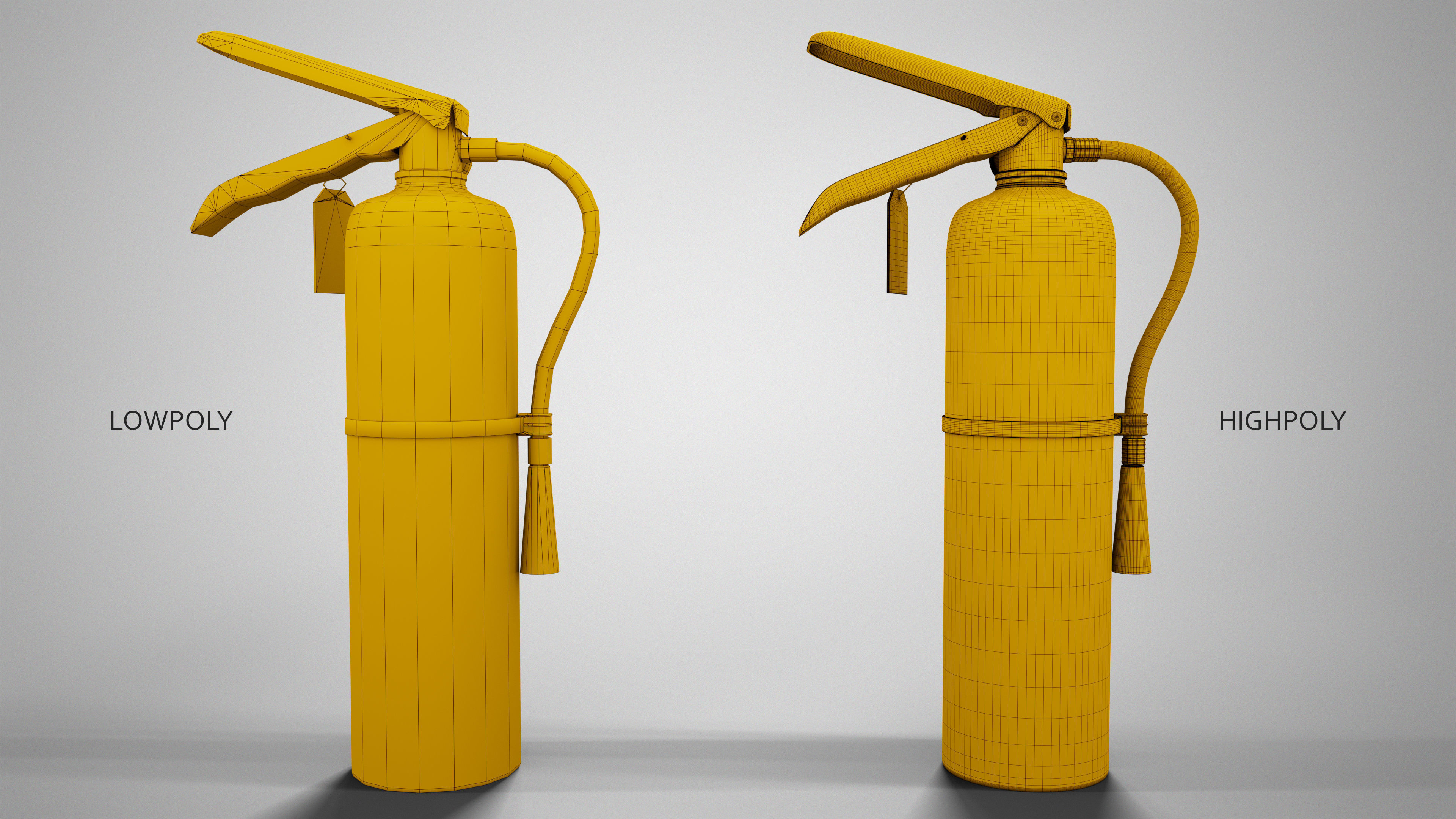 Fire Extinguisher Gameready Unreal Engine Low-poly 3D model_16