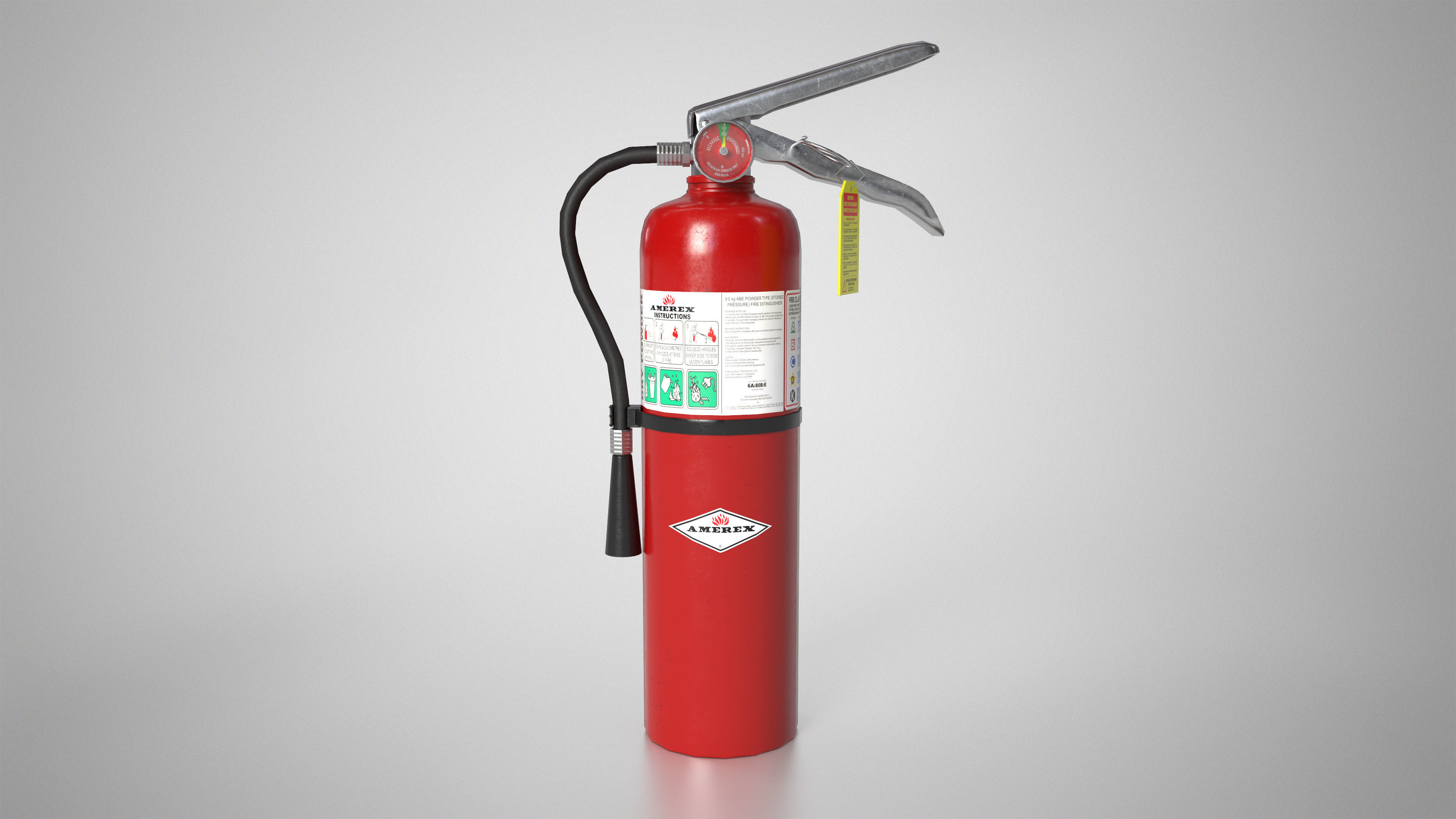 Fire Extinguisher Gameready Unreal Engine Low-poly 3D model_1