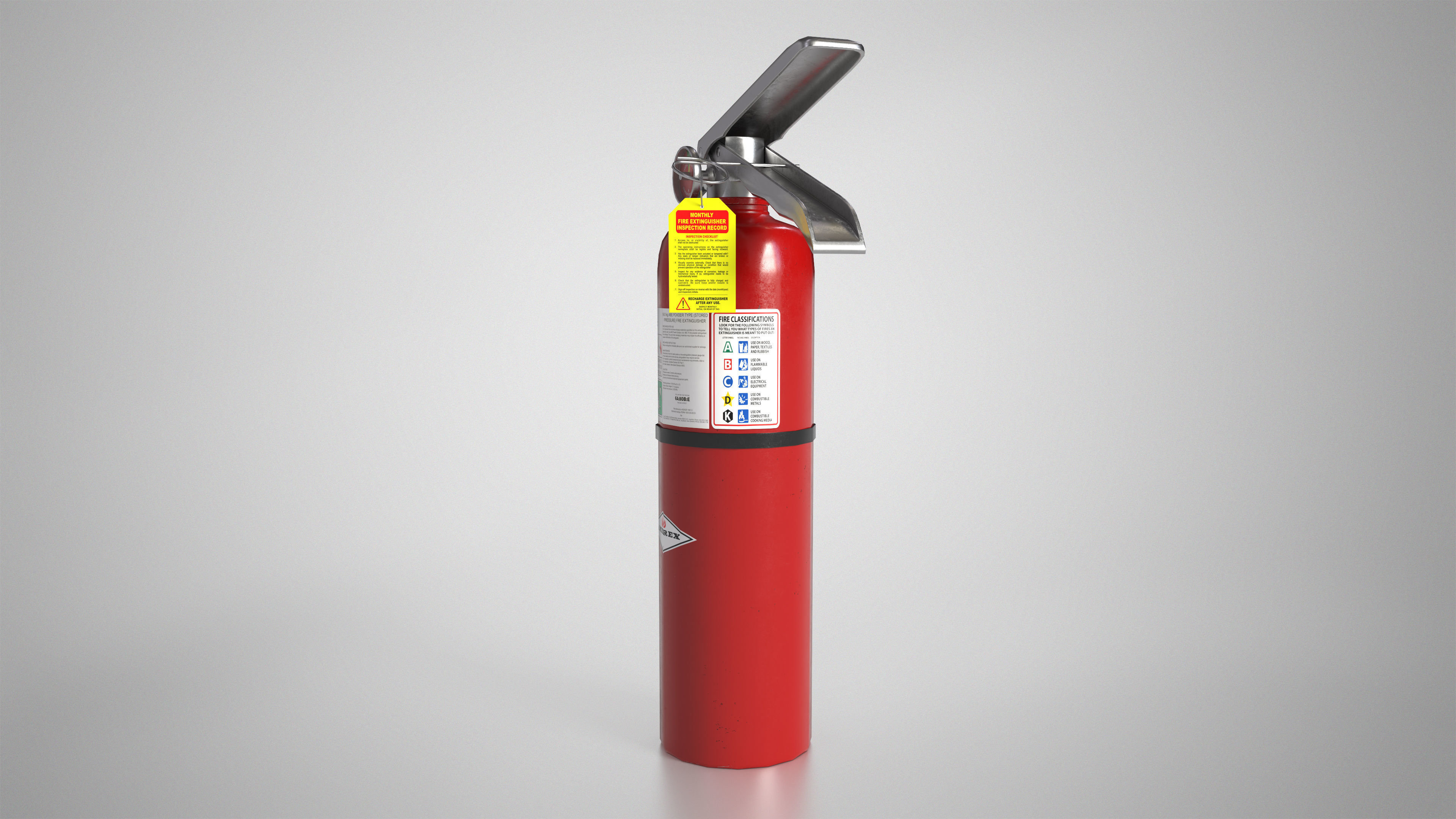 Fire Extinguisher Gameready Unreal Engine Low-poly 3D model_4