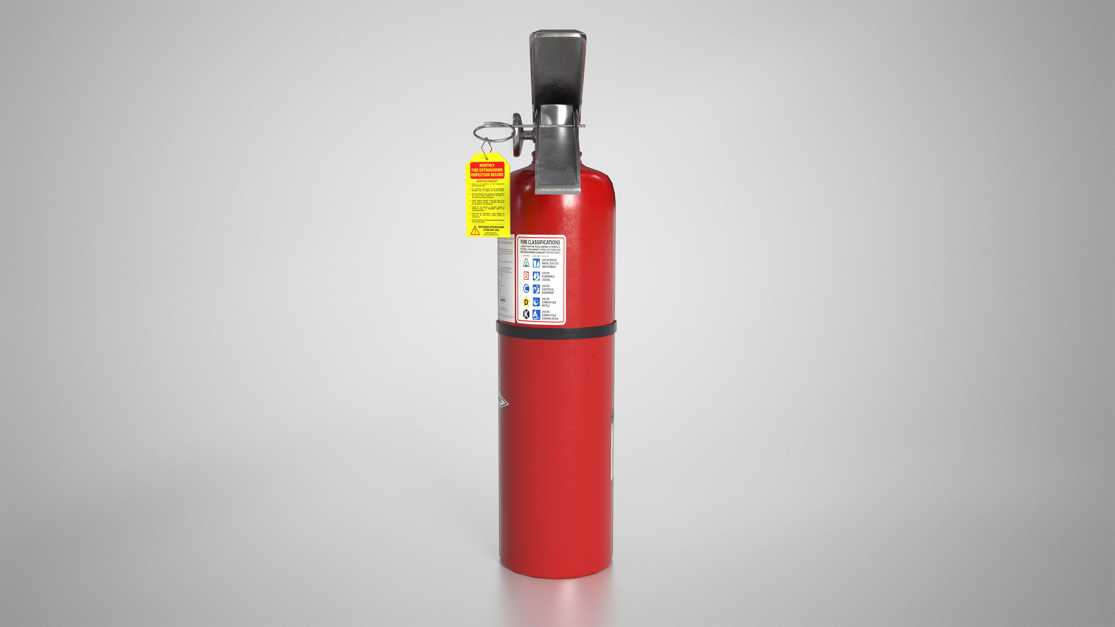 Fire Extinguisher Gameready Unreal Engine Low-poly 3D model_5