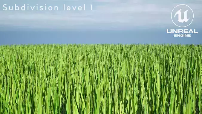 Low Poly Grass Low-poly 3D model