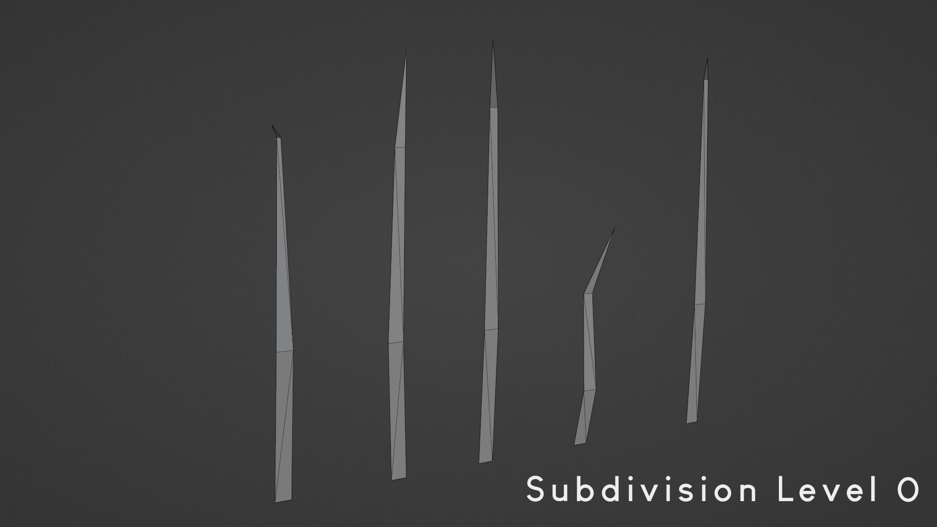 Low Poly Grass Low-poly 3D model_6