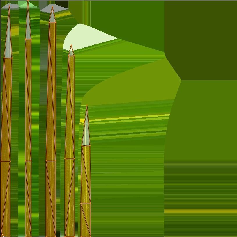 Low Poly Grass Low-poly 3D model_9