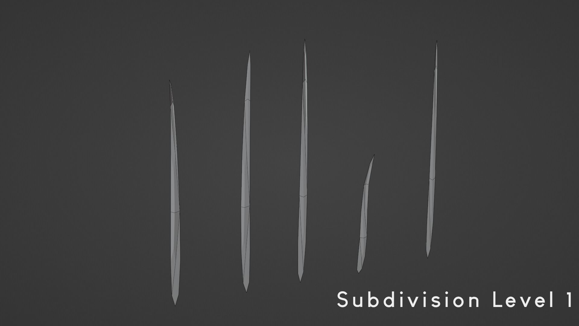 Low Poly Grass Low-poly 3D model_7