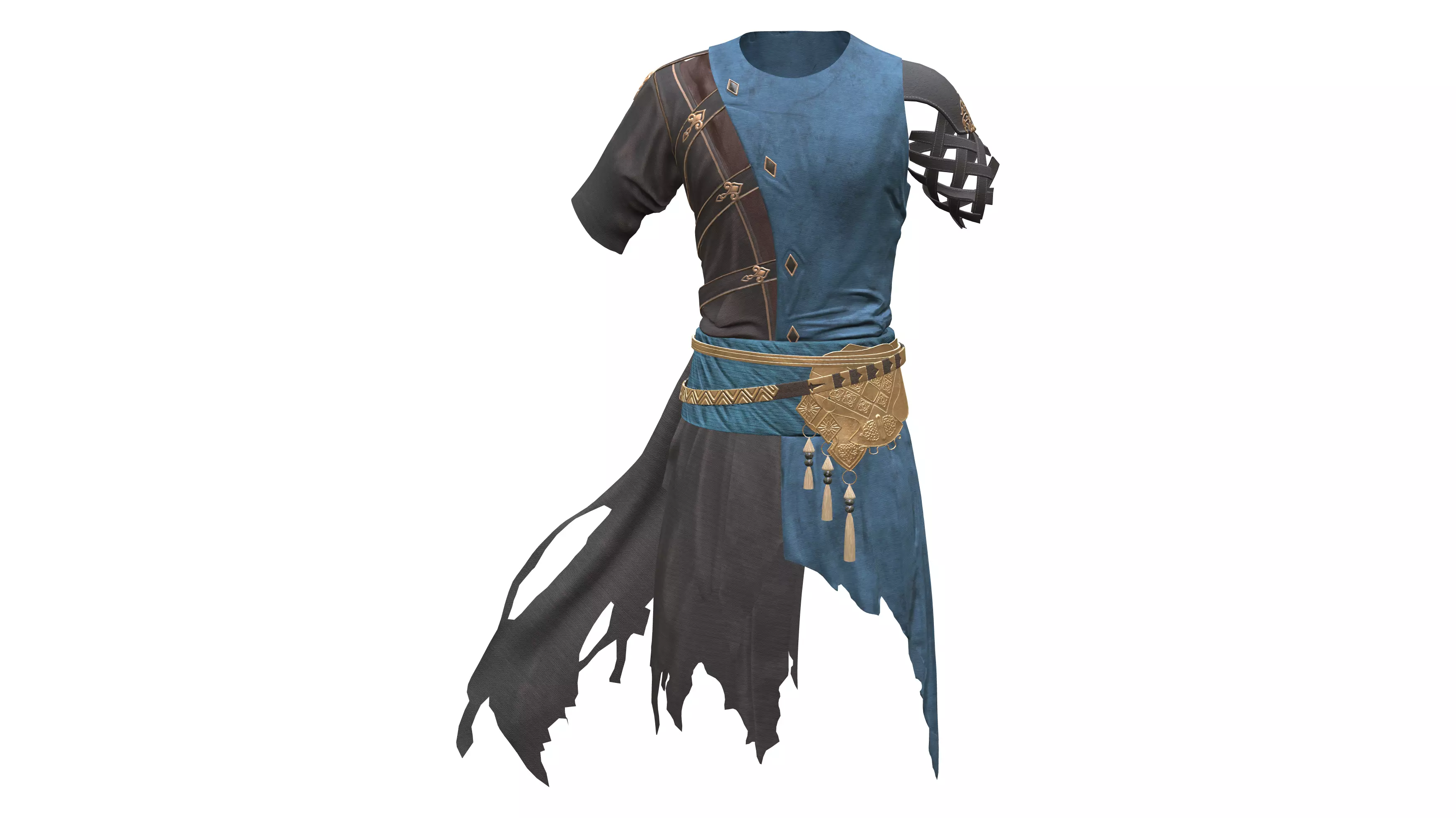 Medieval Assasin Outfit Low-poly 3D model