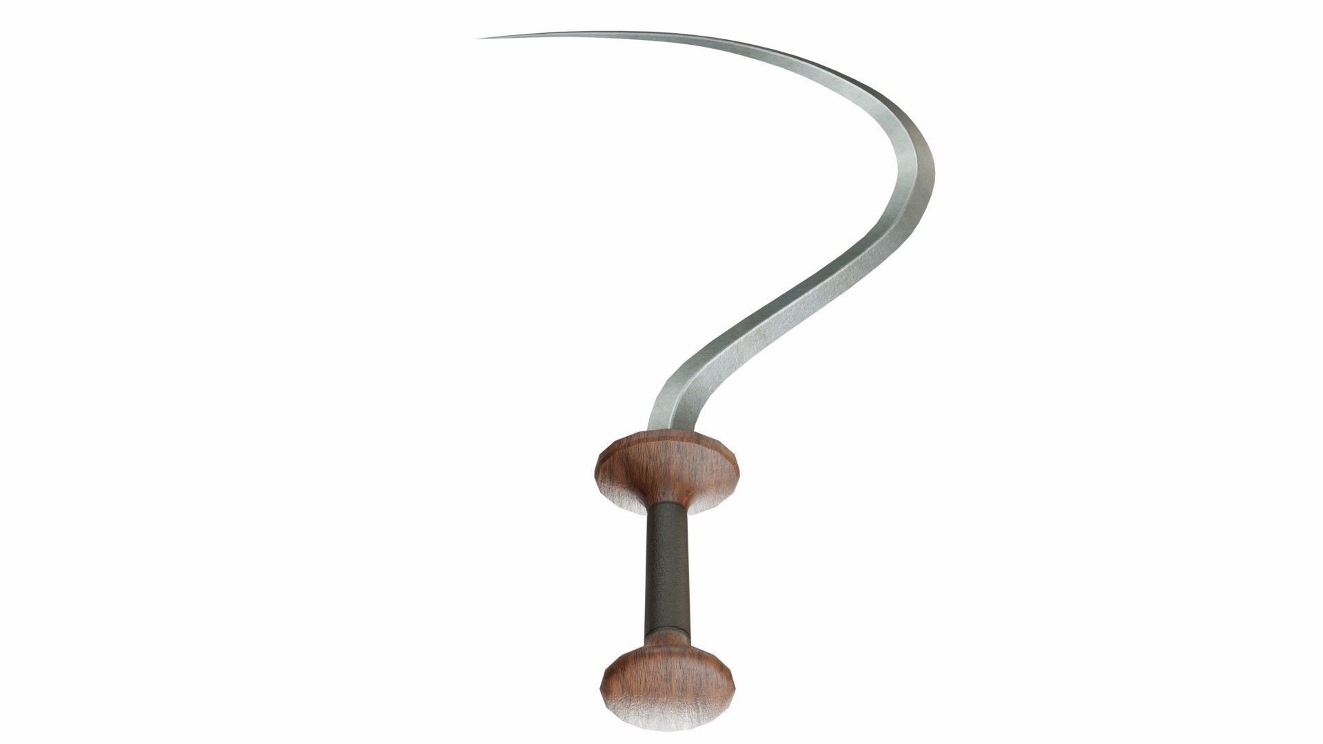 Shotel Low-poly 3D model_4