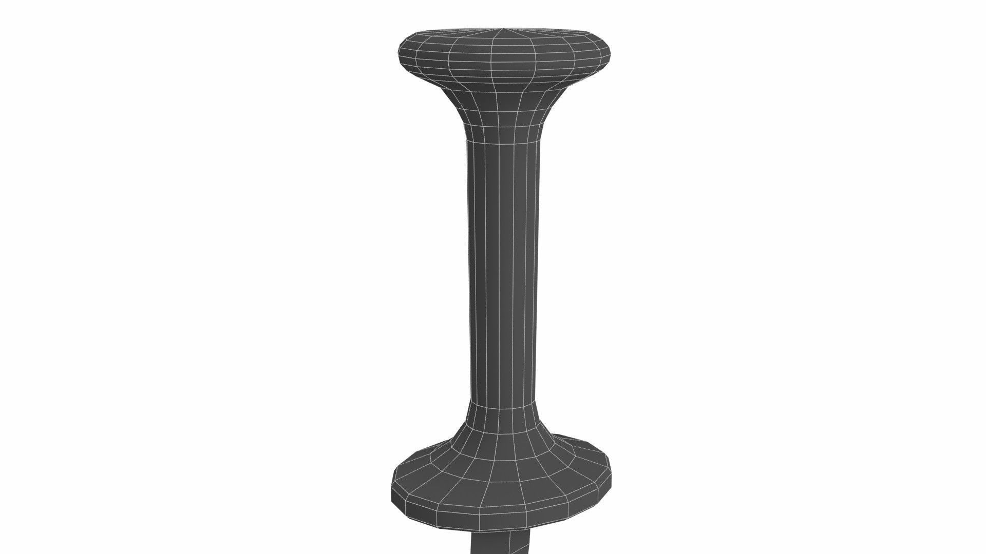 Shotel Low-poly 3D model_6