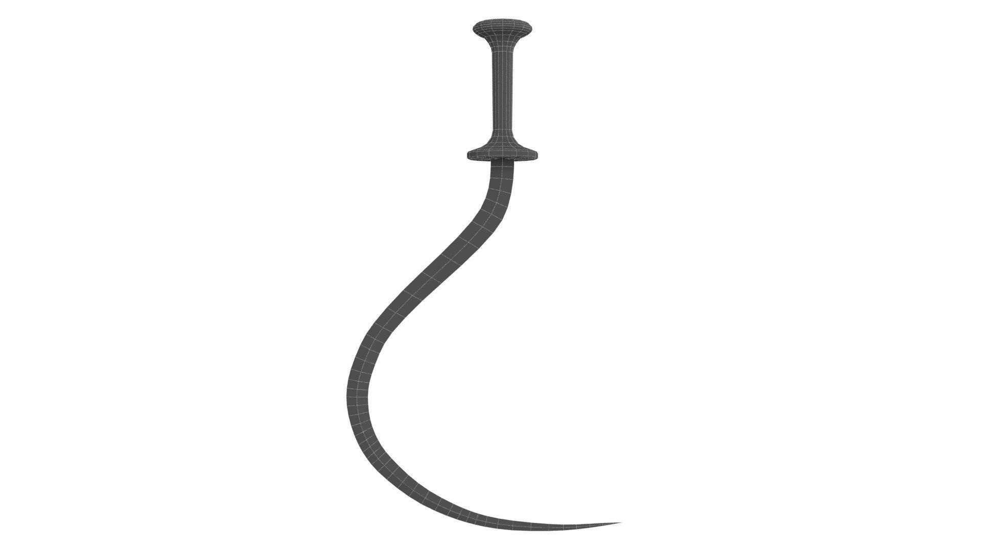 Shotel Low-poly 3D model_5