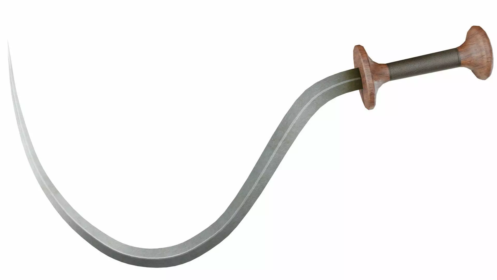 Shotel Low-poly 3D model_0