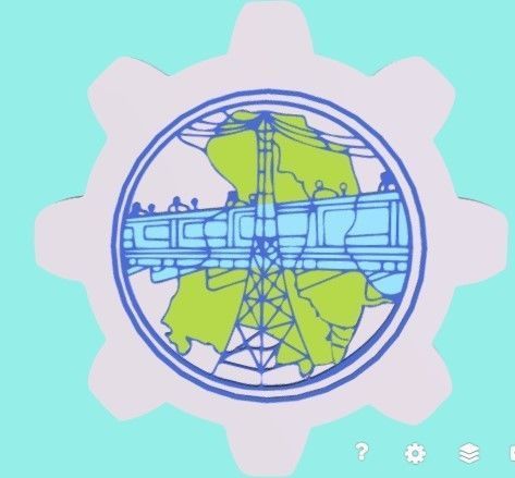 3D logo- Mehran University -Jamshoro-Hyderabad 3D model_3