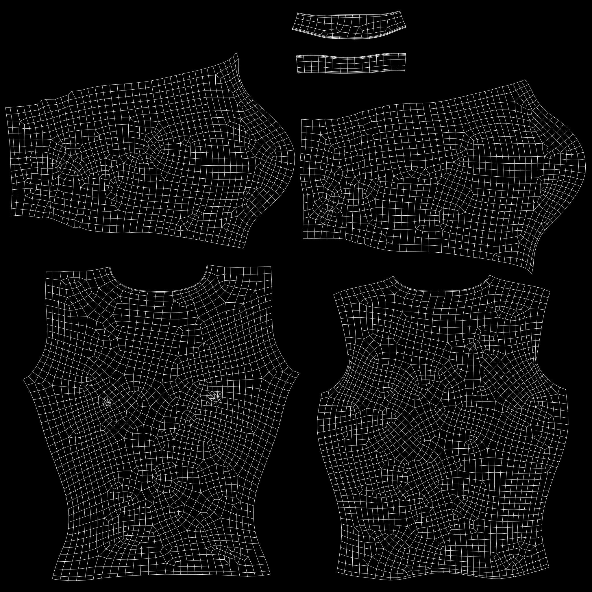 Cute Long Sleeves Striped Winter T-Shirt Low-poly 3D model_13