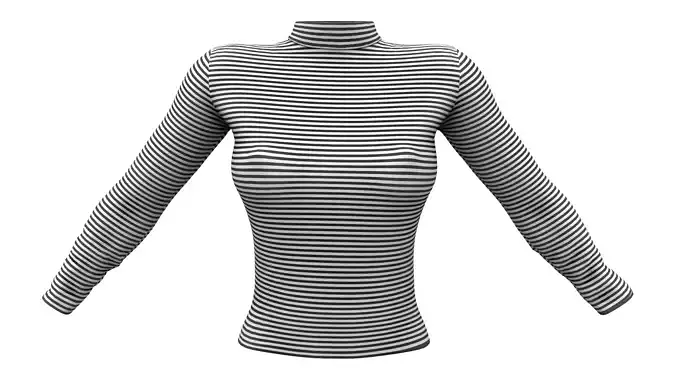 Cute Long Sleeves Striped Winter T-Shirt