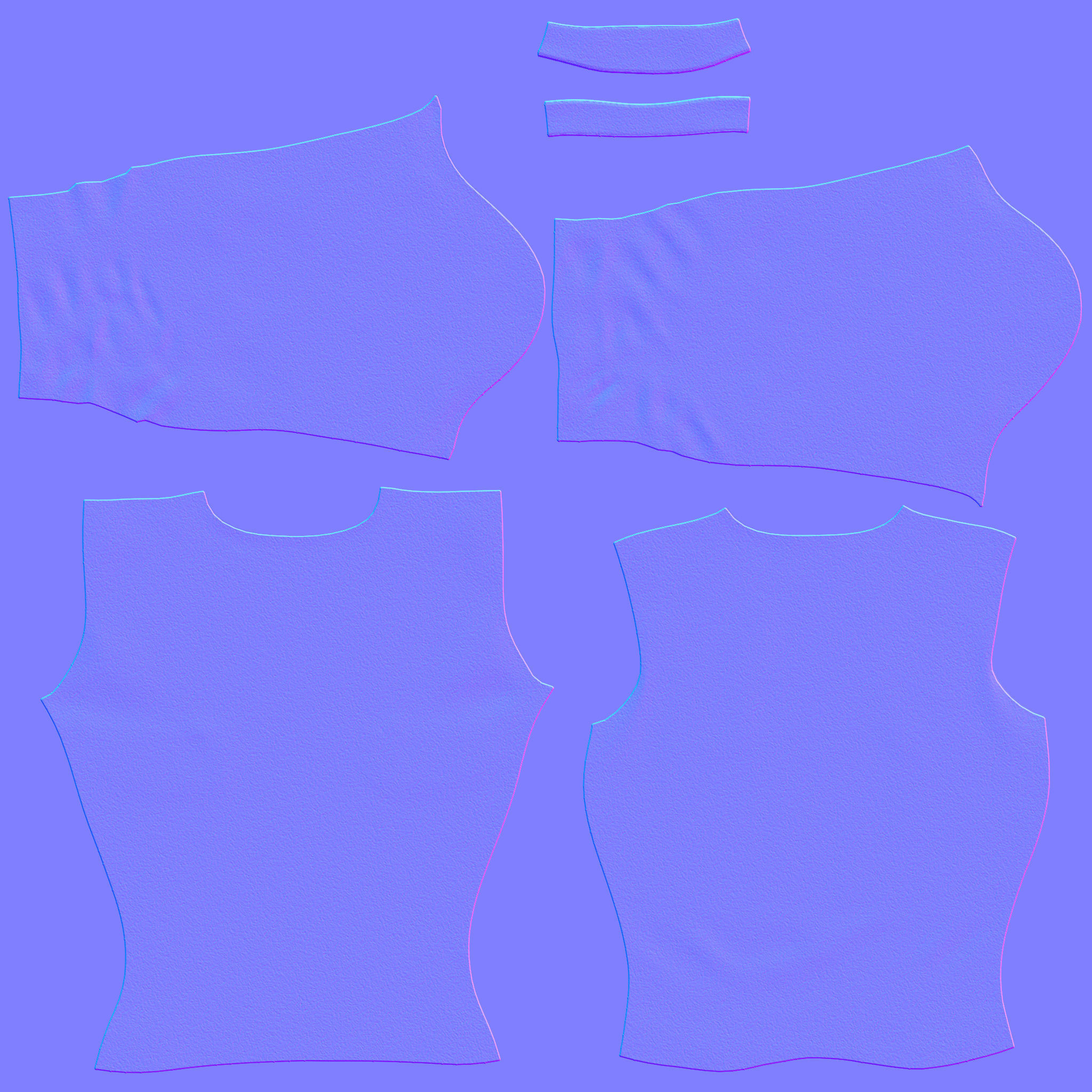 Cute Long Sleeves Striped Winter T-Shirt Low-poly 3D model_10