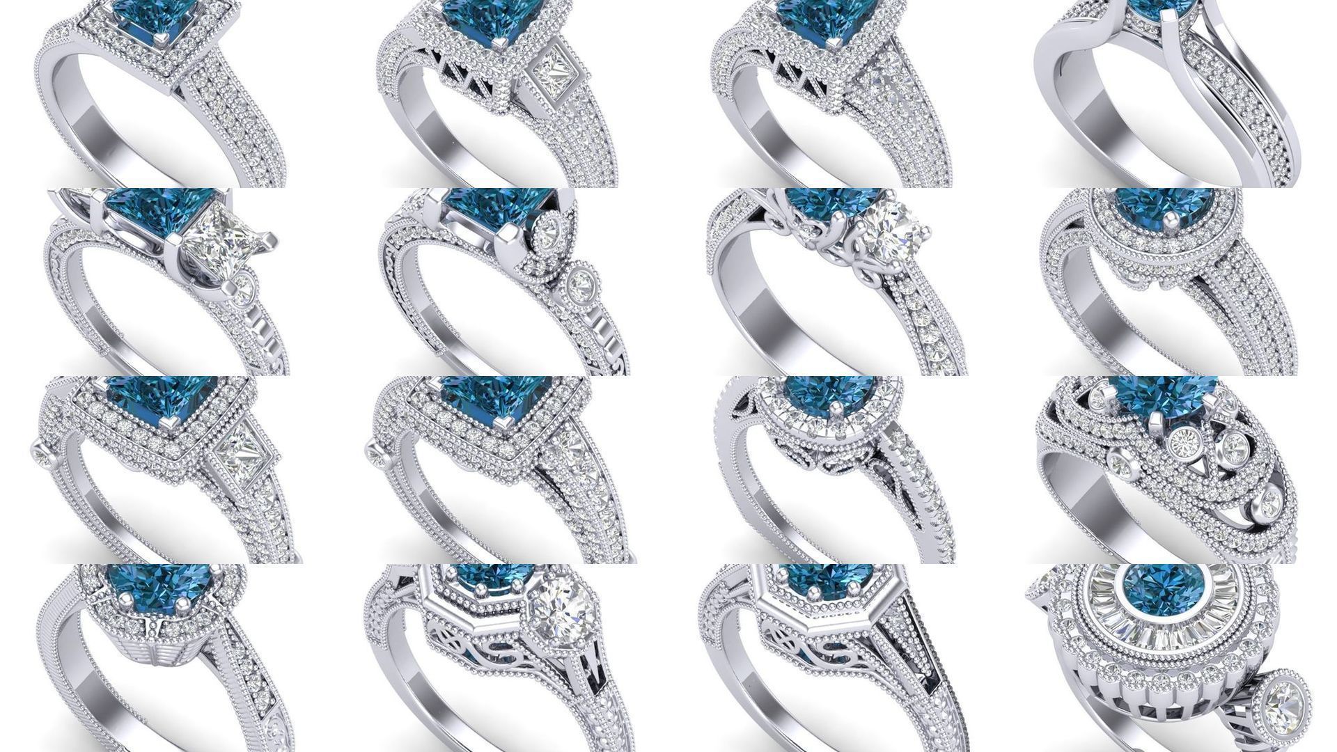 3DM 71 ENGAGEMENT RING FILES 3D Model Collection_3