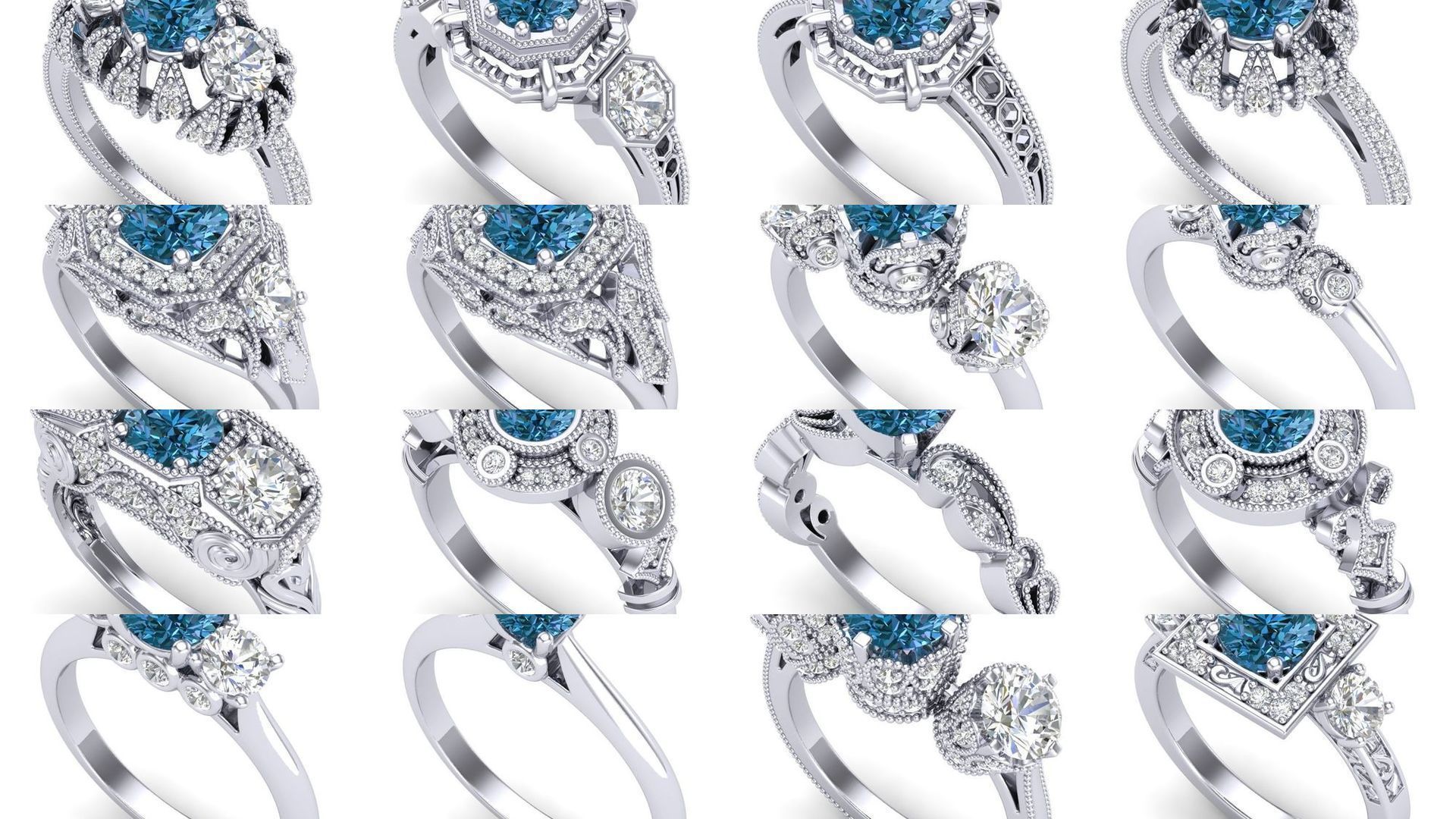 3DM 71 ENGAGEMENT RING FILES 3D Model Collection_1