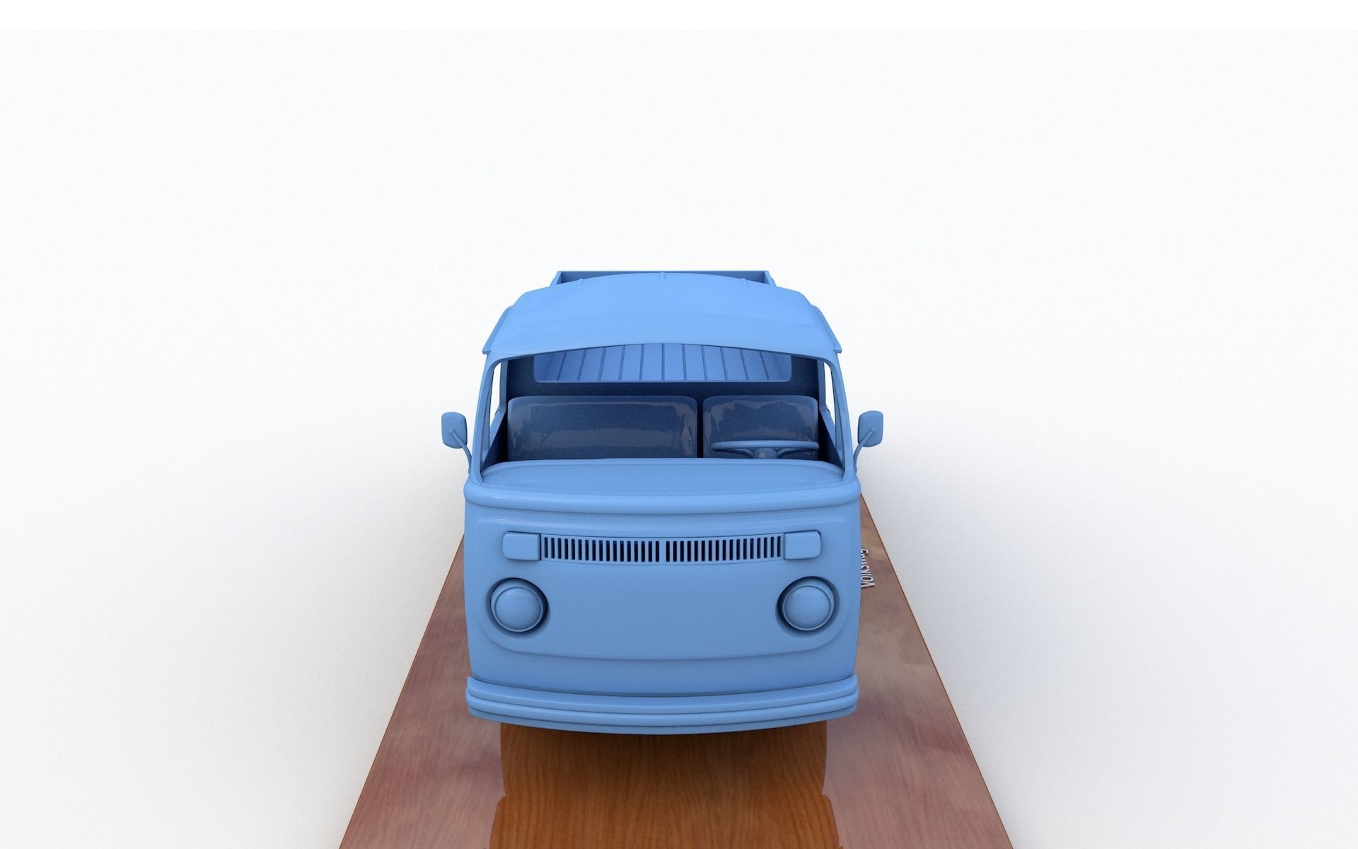 Volkswagen T2 Kemperink Special Pickup 1976 3D print model_8