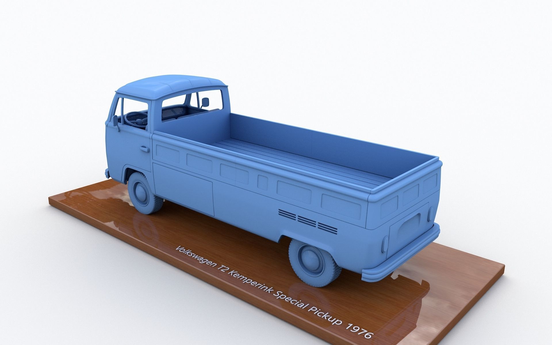 Volkswagen T2 Kemperink Special Pickup 1976 3D print model_3
