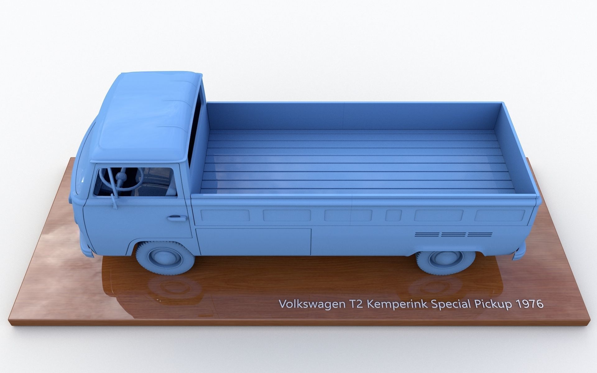 Volkswagen T2 Kemperink Special Pickup 1976 3D print model_5