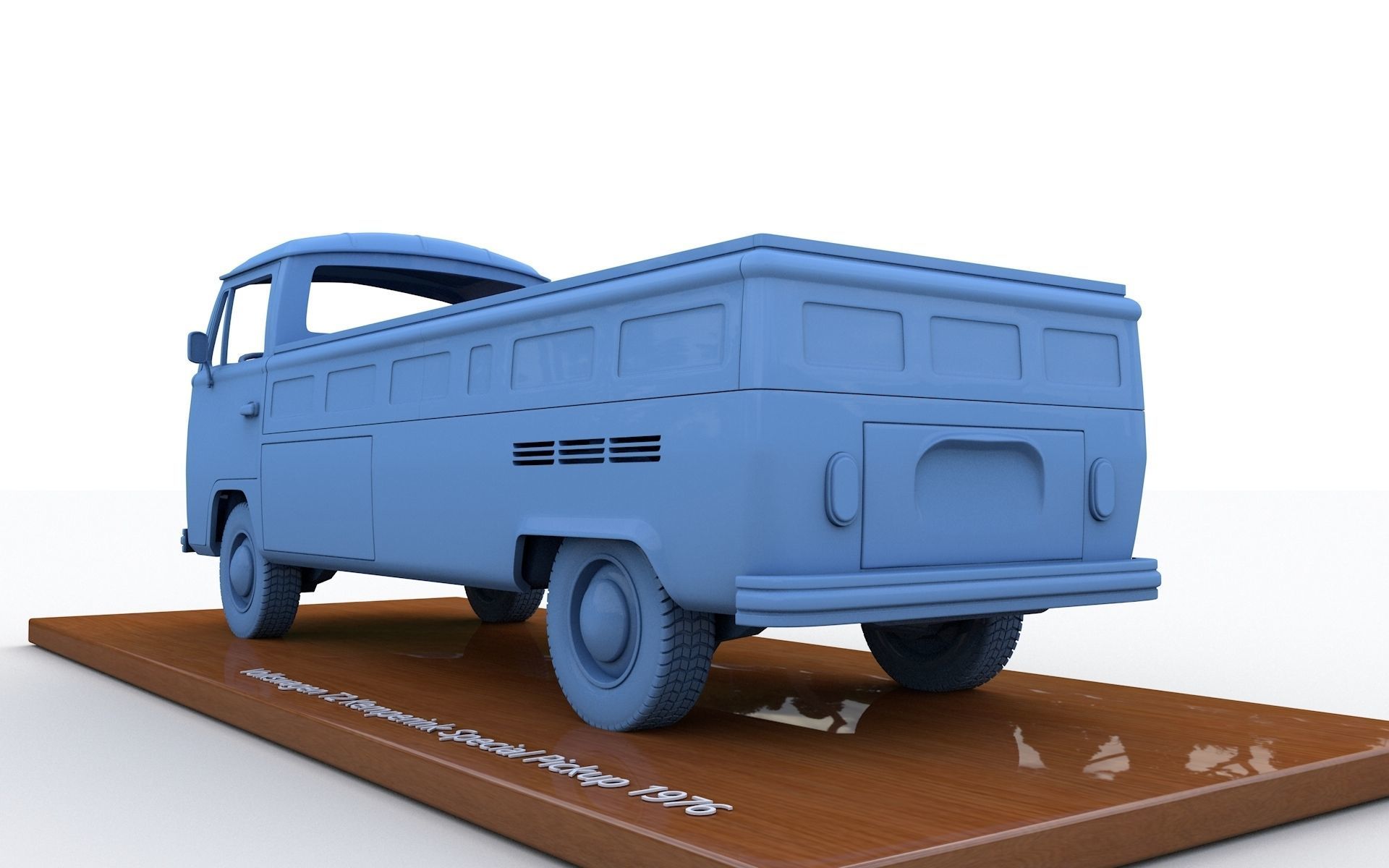 Volkswagen T2 Kemperink Special Pickup 1976 3D print model_4