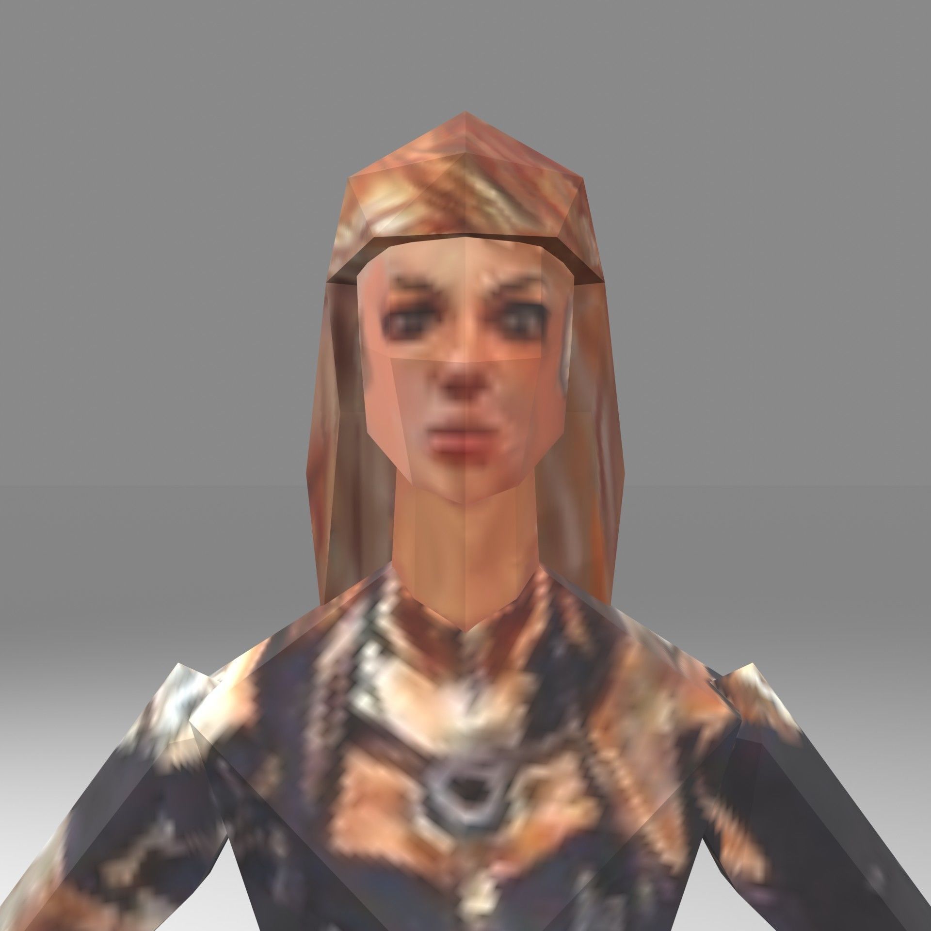 PS-Style Sci-fi Female Character Low-poly 3D model_7