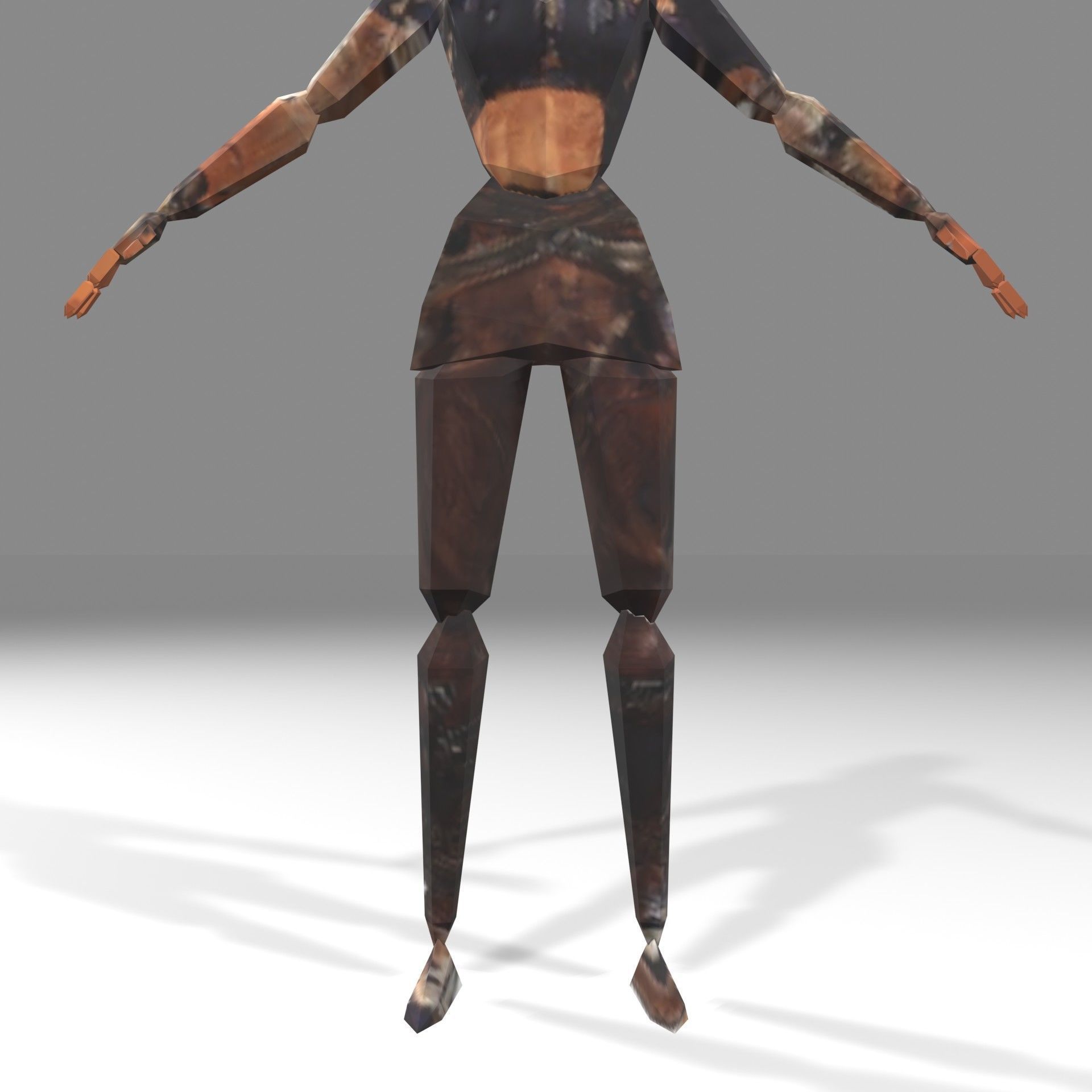 PS-Style Sci-fi Female Character Low-poly 3D model_8