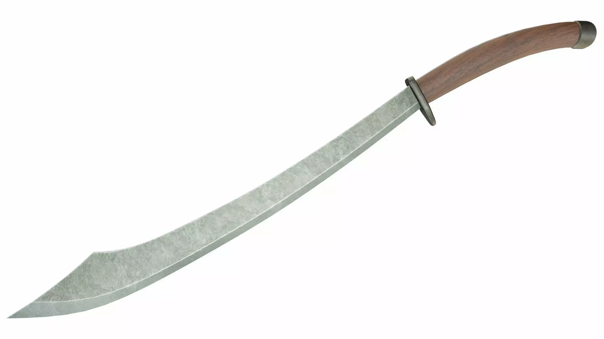 Yatagan 3 Low-poly 3D model_0