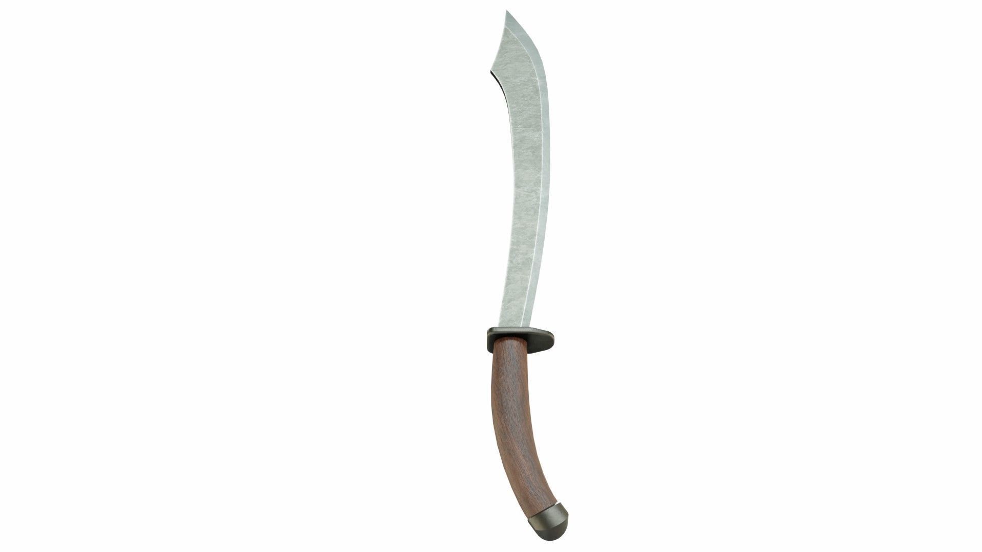 Yatagan 3 Low-poly 3D model_4