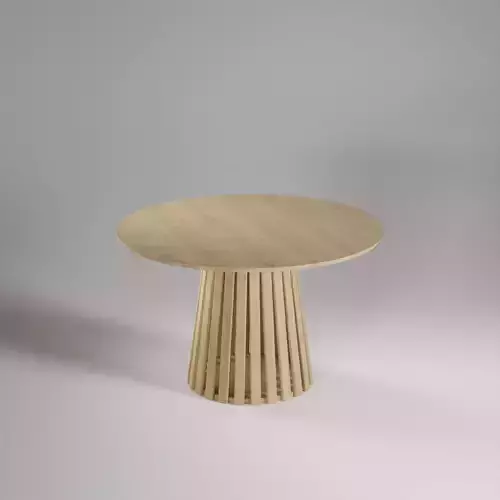 Modern round dining table oak wood
