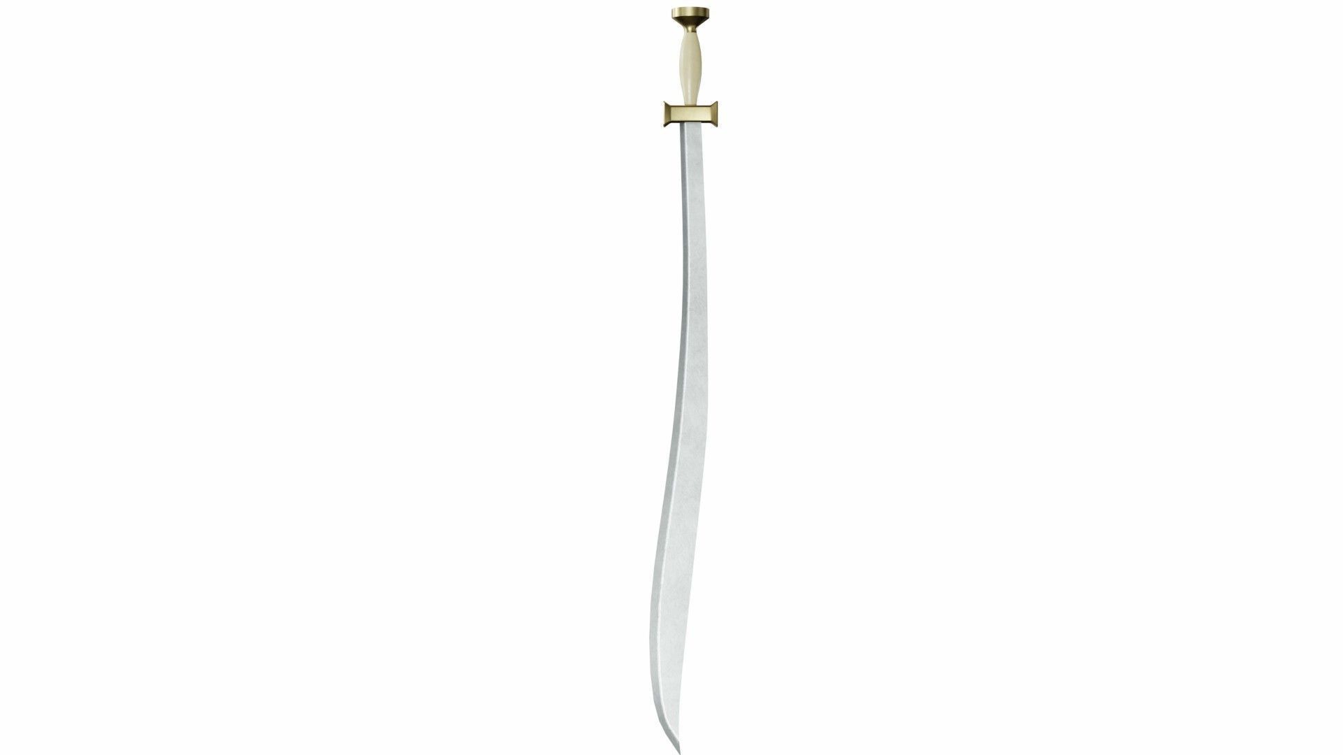 Collection of 36 curved swords 3D model_3
