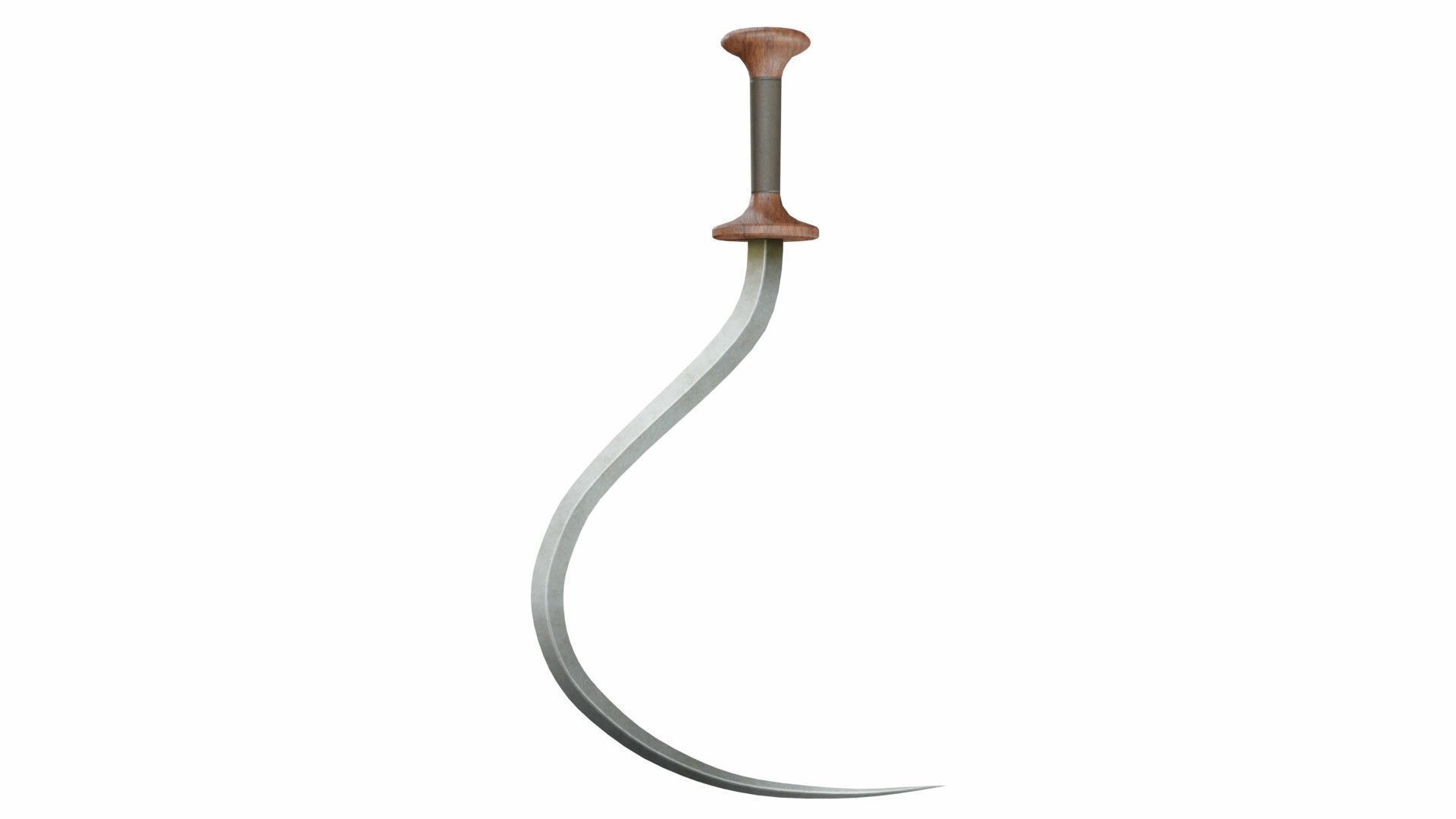 Collection of 36 curved swords 3D model_29