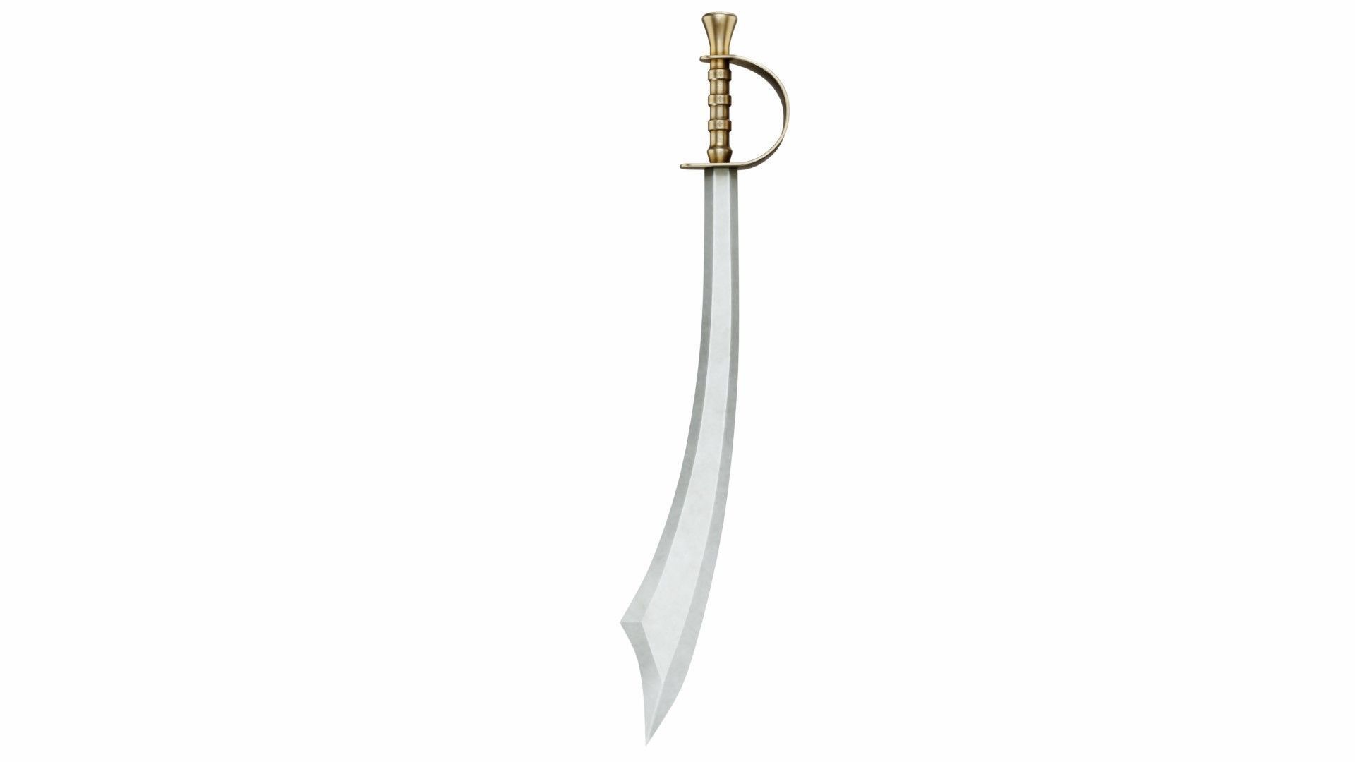 Collection of 36 curved swords 3D model_32