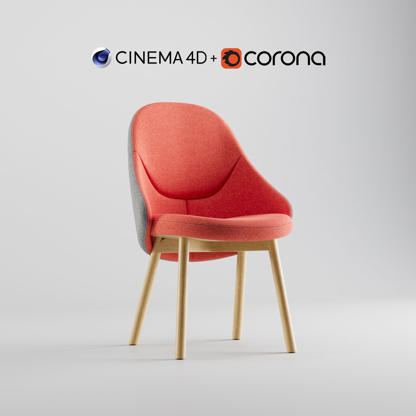Albu Chair By Ton C4D and Corona Renderer Low-poly 3D model_3