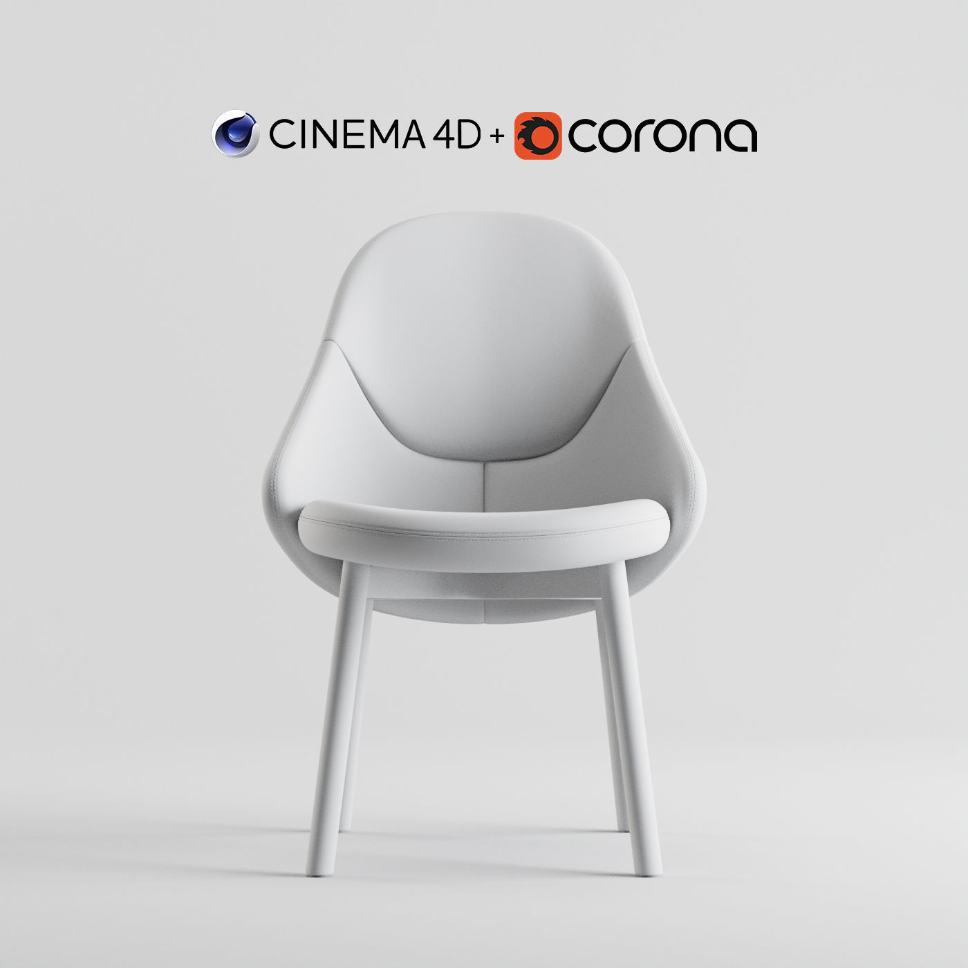 Albu Chair By Ton C4D and Corona Renderer Low-poly 3D model_1