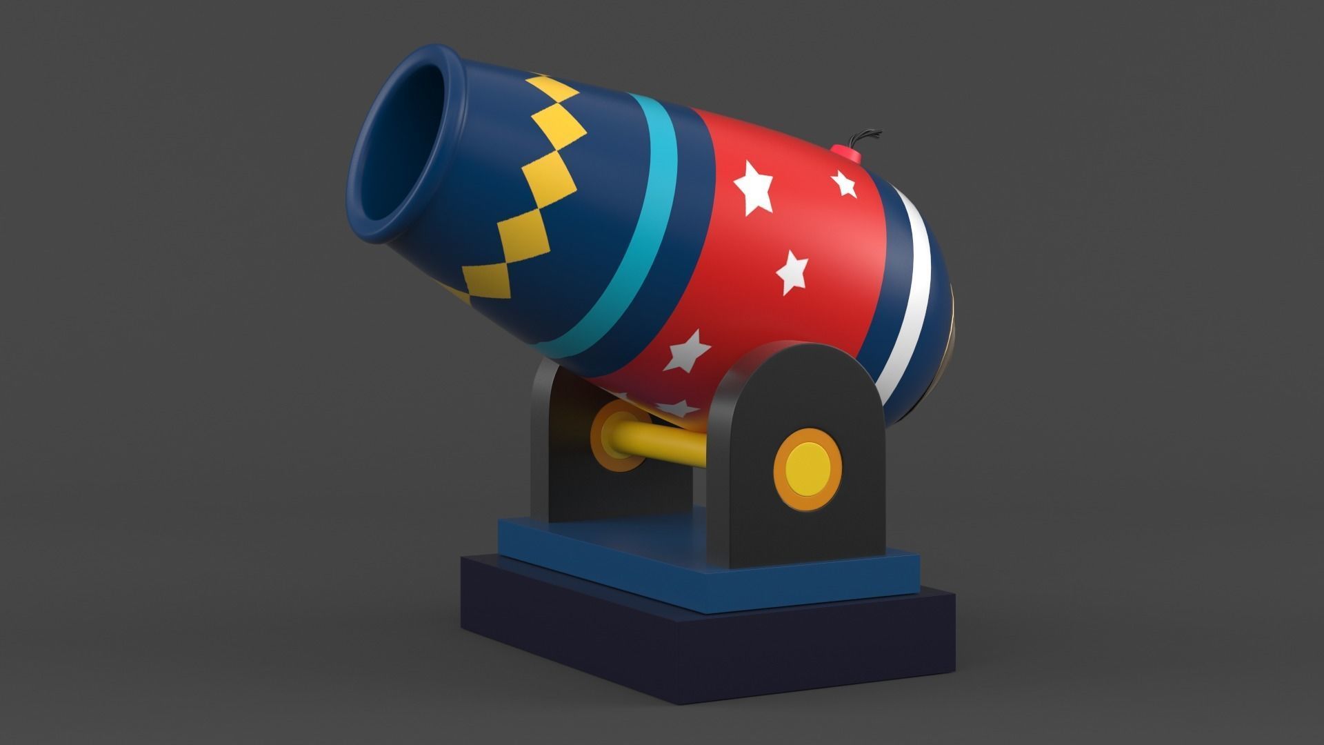Circus Cannon 3D model_3