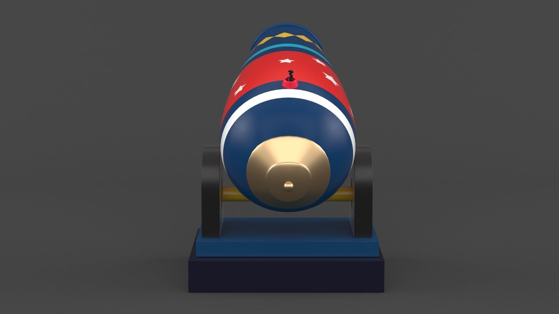 Circus Cannon 3D model_5