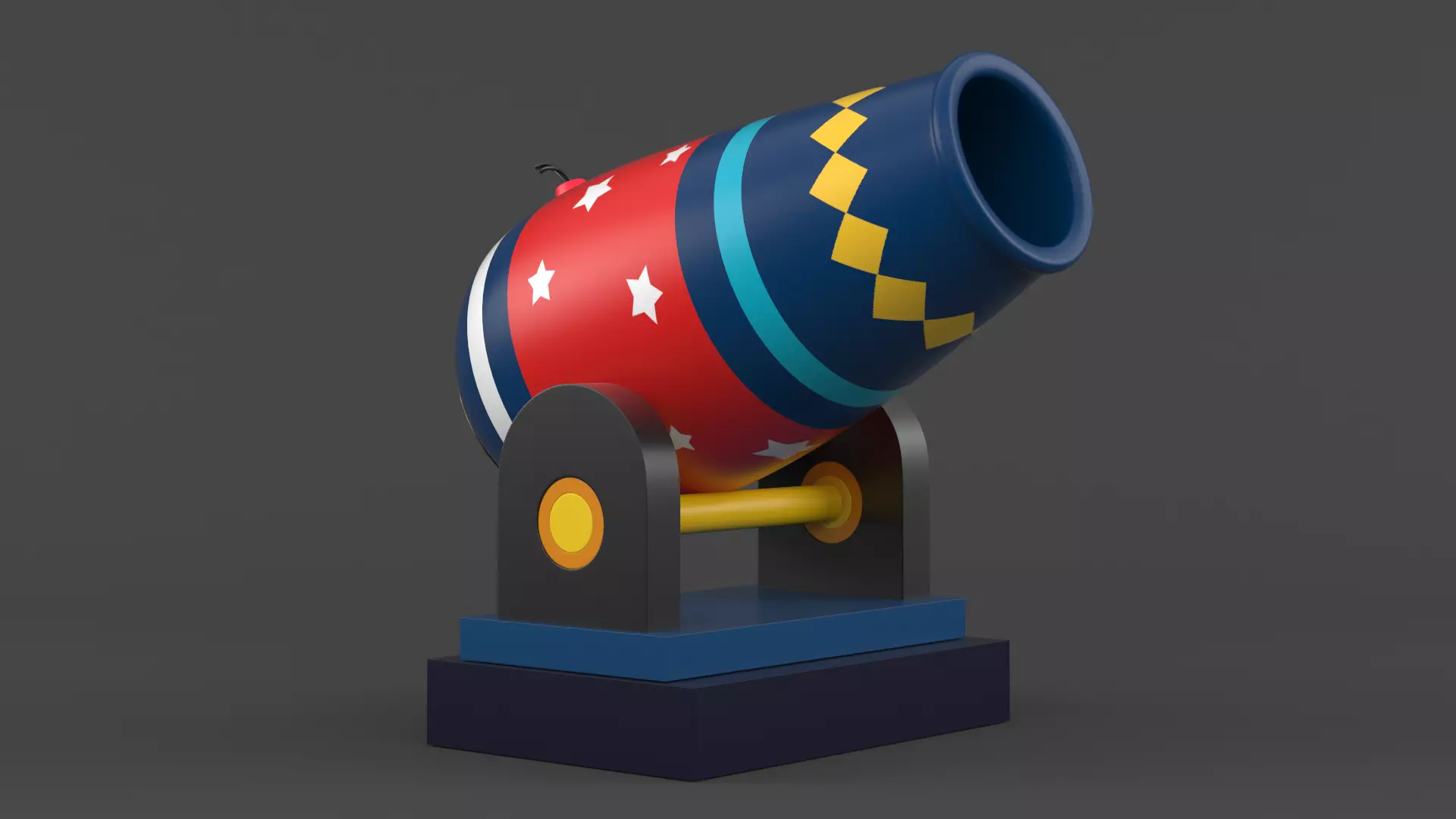 Circus Cannon 3D model_0