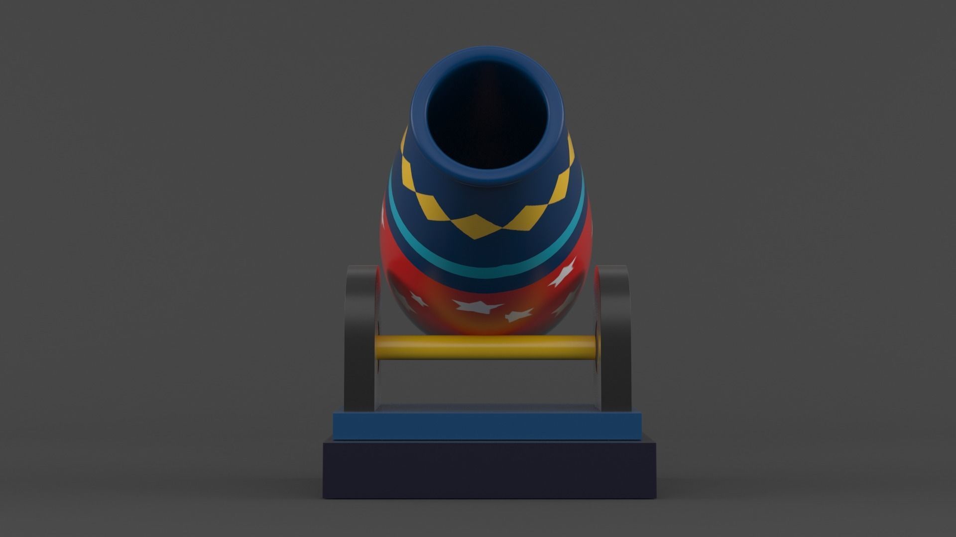Circus Cannon 3D model_4