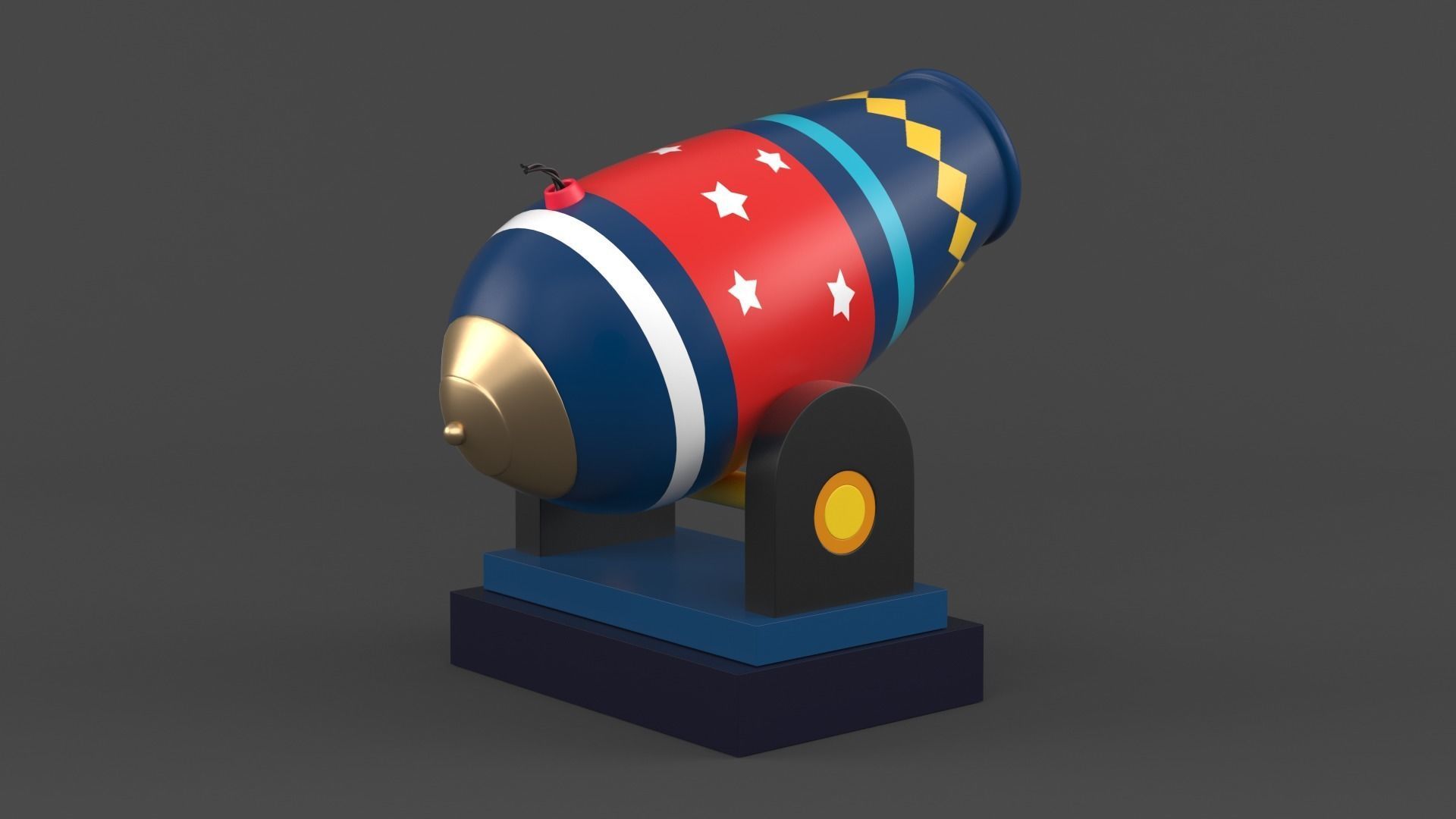 Circus Cannon 3D model_1