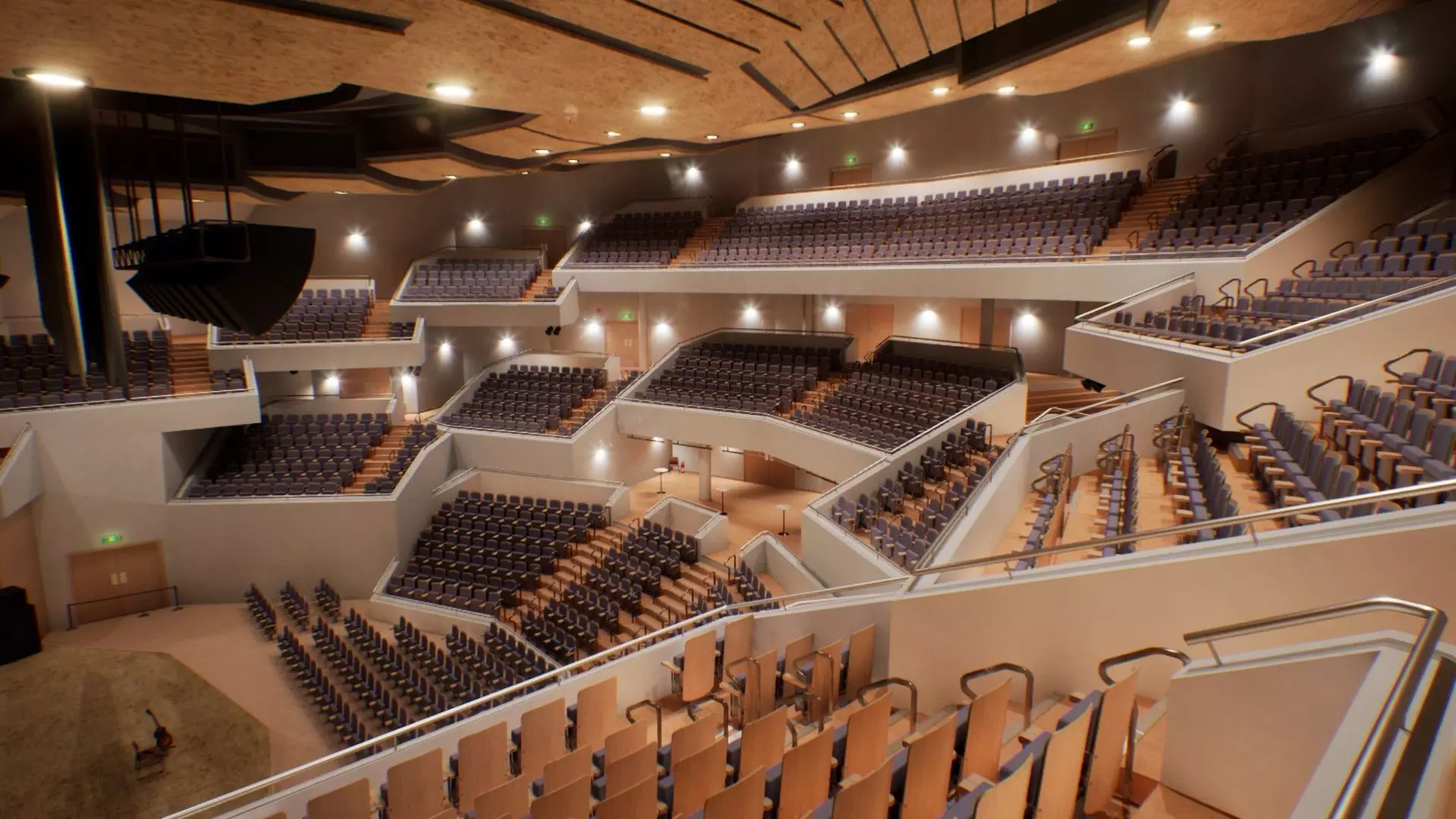 Concert Hall - Environment Low-poly 3D model