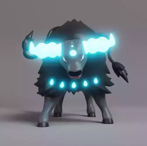 Pokemon - Paldean Tauros Aqua Breed 3D print model