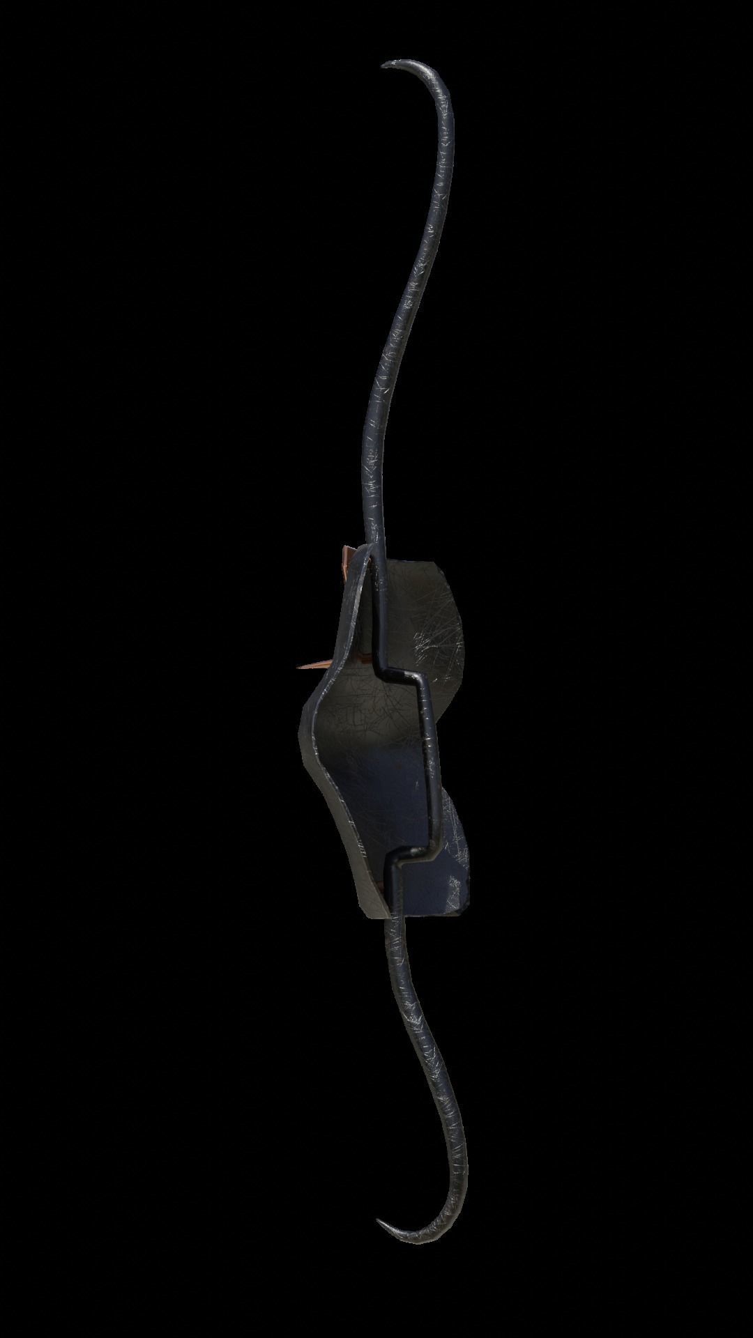 Chinese hook shield Gou Xiang Low-poly 3D model_1