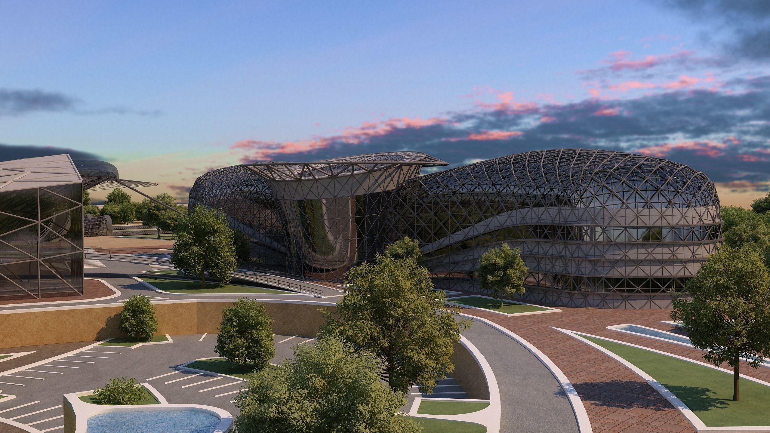 0154 - Train Station Architecture Project - 2D Drawings-3D Files 3D model_2