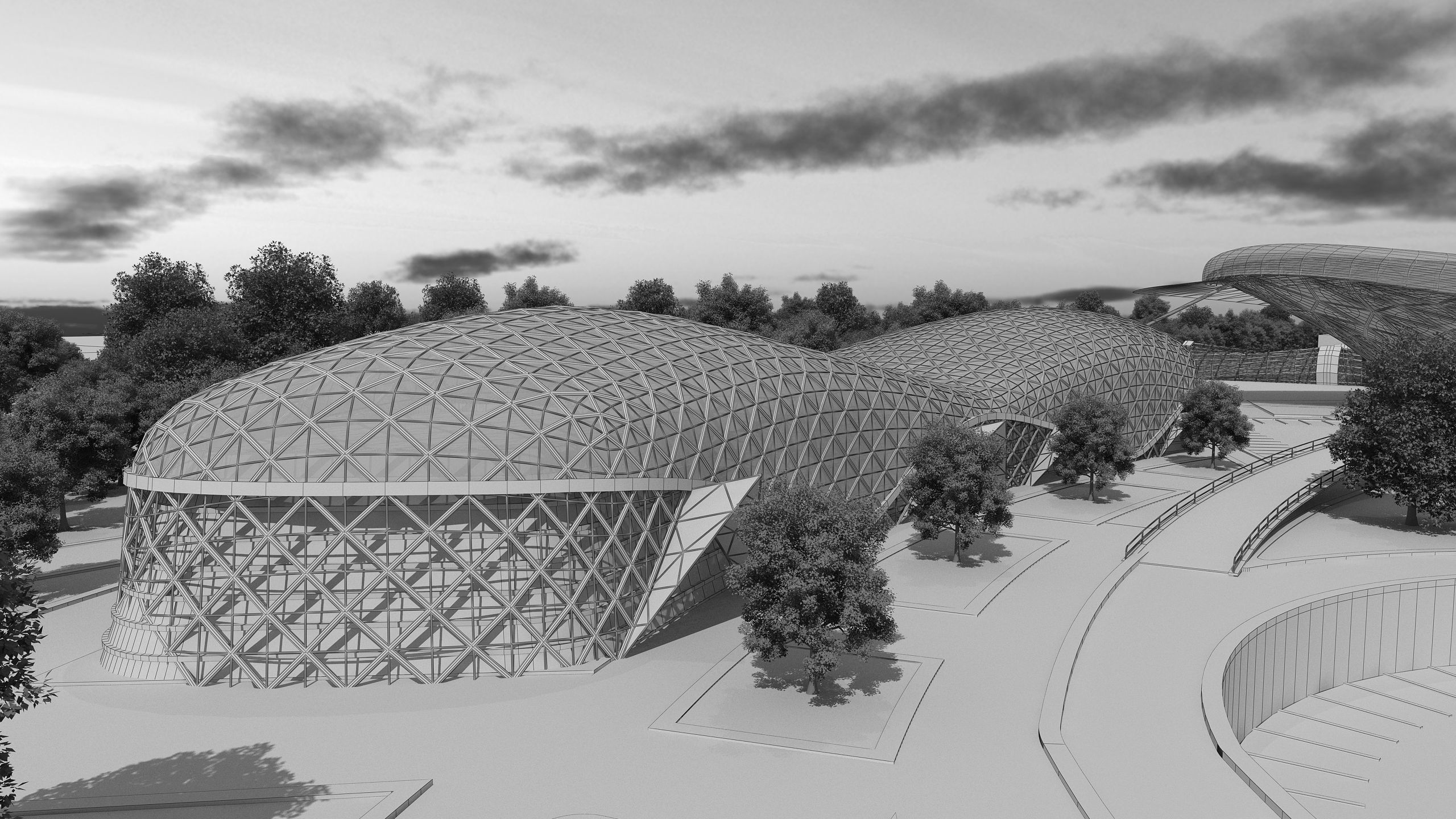 0154 - Train Station Architecture Project - 2D Drawings-3D Files 3D model_16