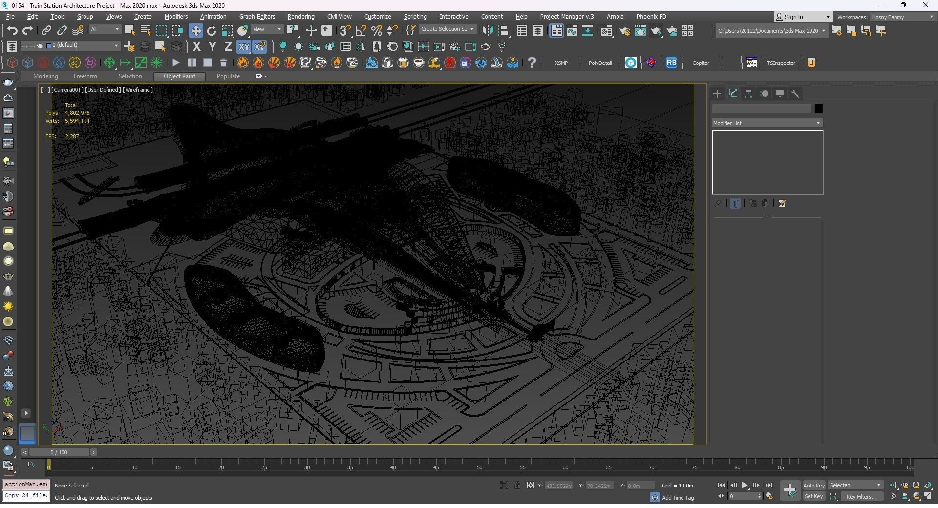0154 - Train Station Architecture Project - 2D Drawings-3D Files 3D model_26