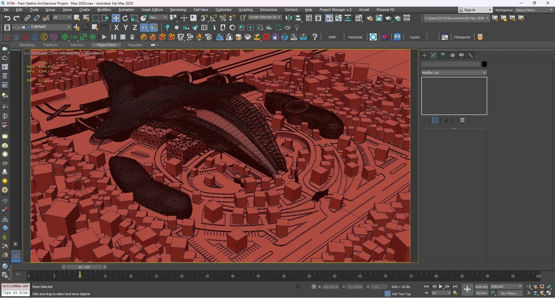 0154 - Train Station Architecture Project - 2D Drawings-3D Files 3D model_28